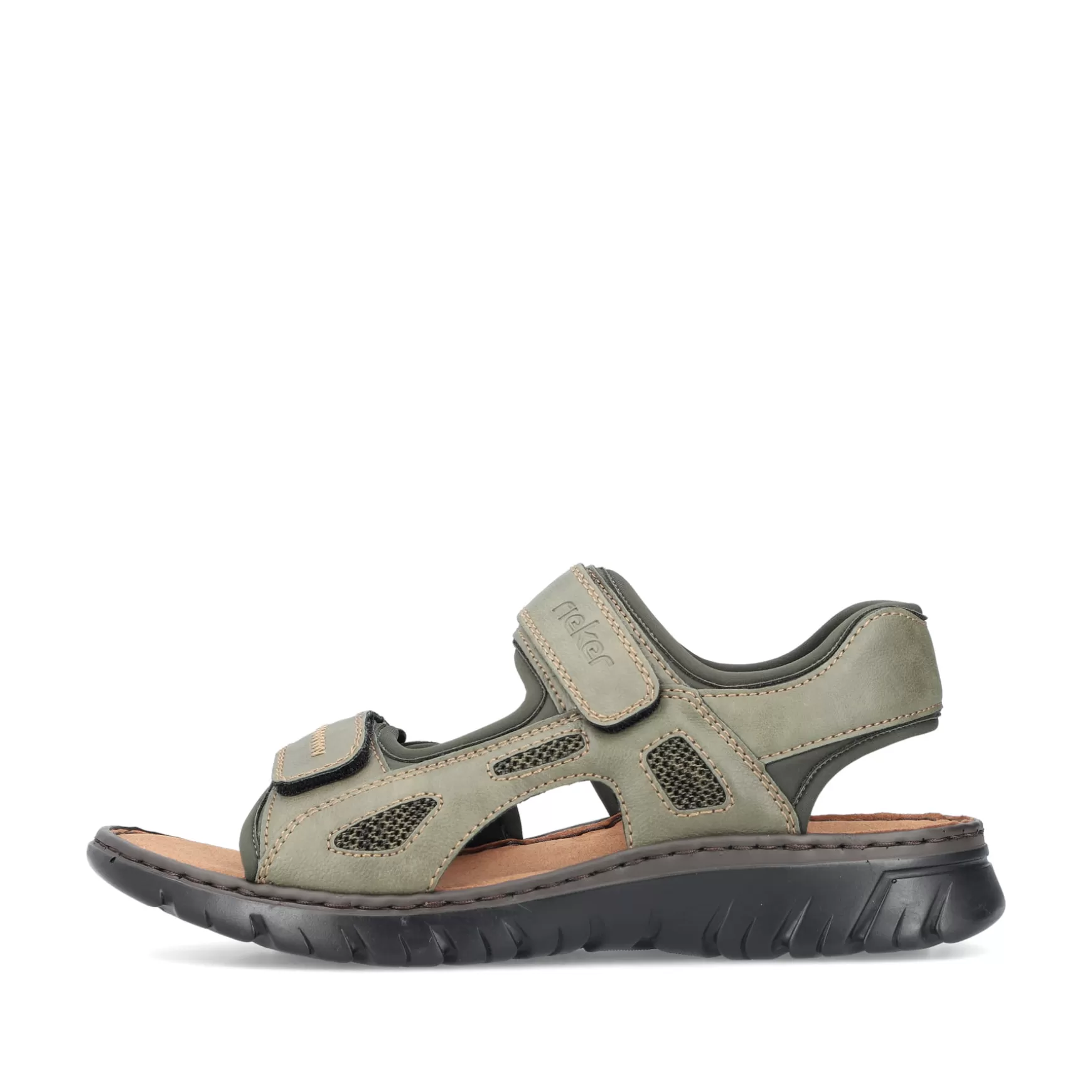 Men'S Trekking Sandals Green Gray-Rieker Sale