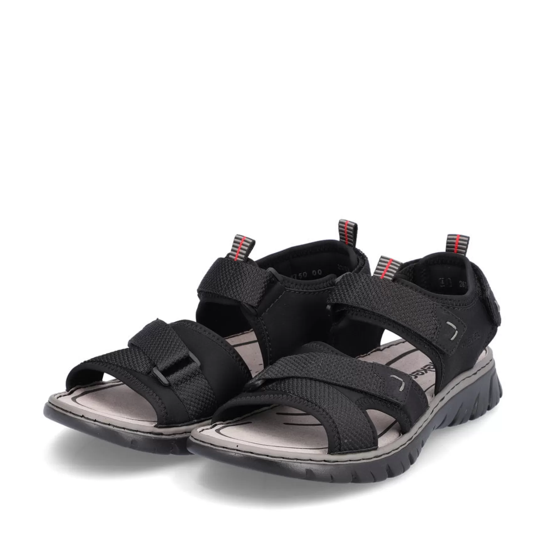 Men'S Trekking Sandals Jet Black-Rieker Flash Sale