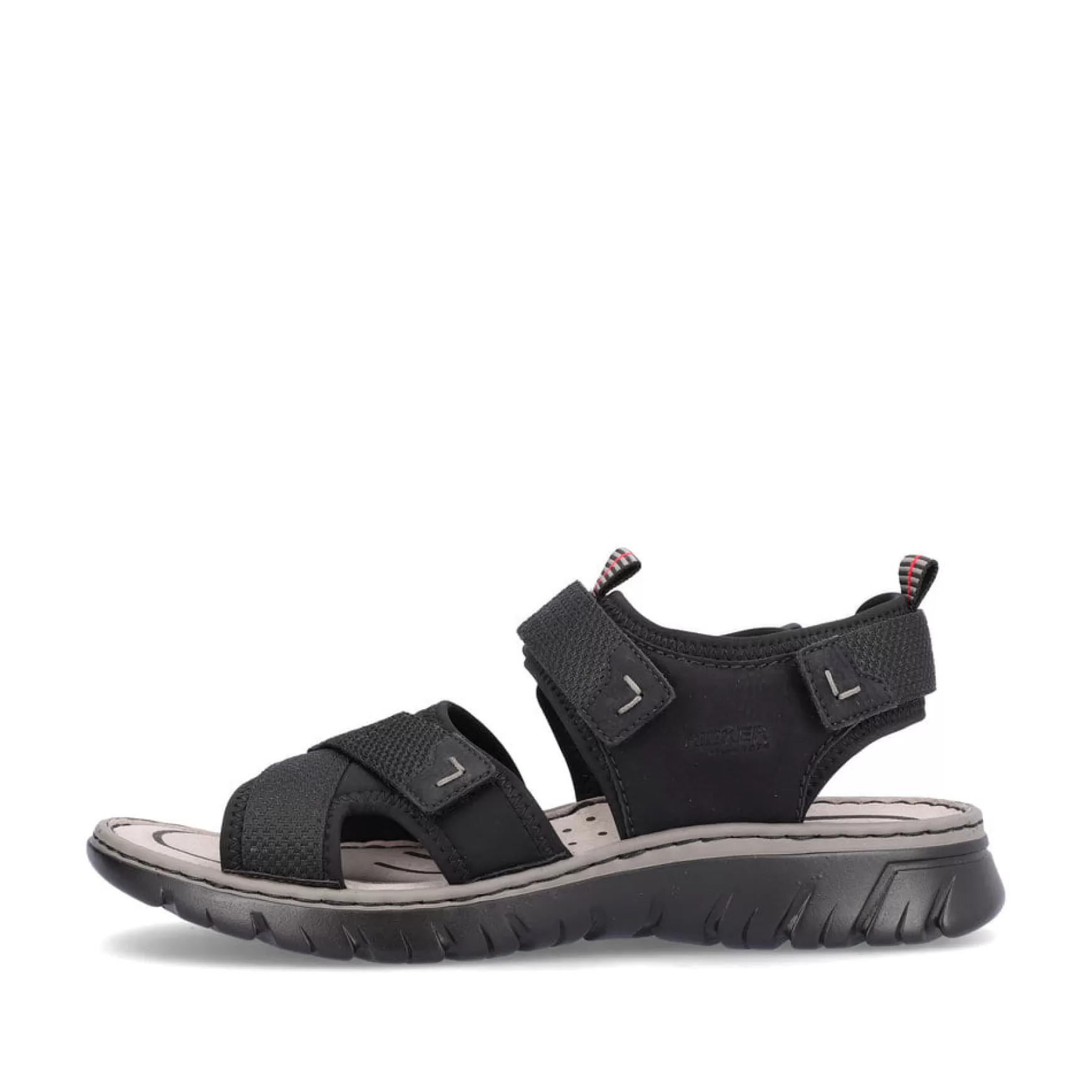 Men'S Trekking Sandals Jet Black-Rieker Flash Sale