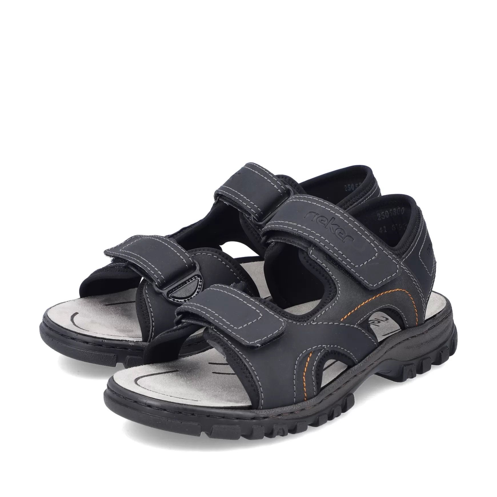 Men'S Trekking Sandals Midnight Black-Rieker Fashion