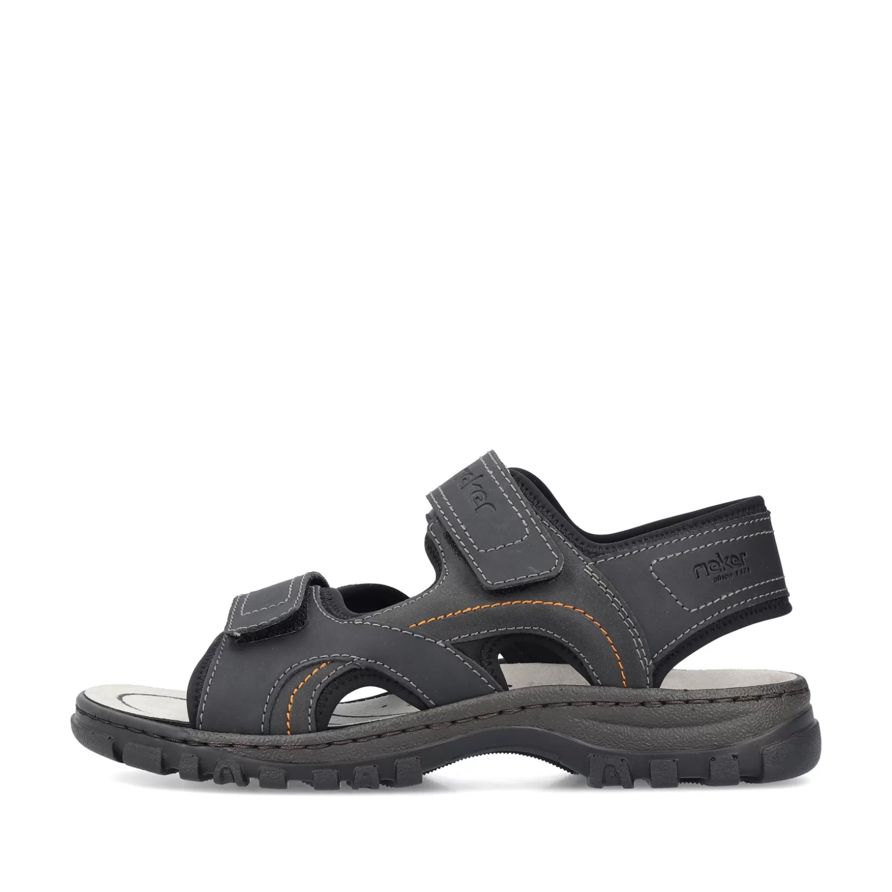 Men'S Trekking Sandals Midnight Black-Rieker Fashion