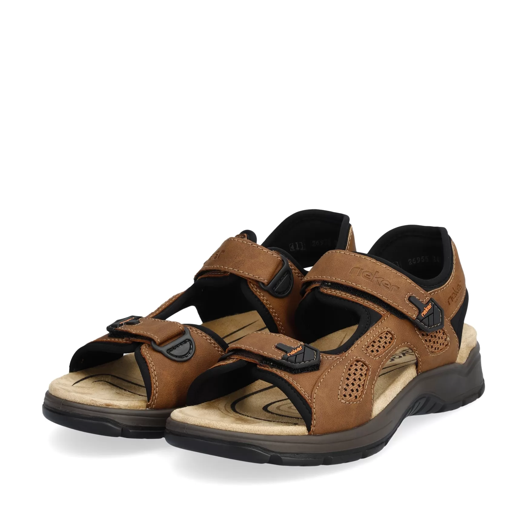 Men'S Trekking Sandals Wood Brown-Rieker Shop