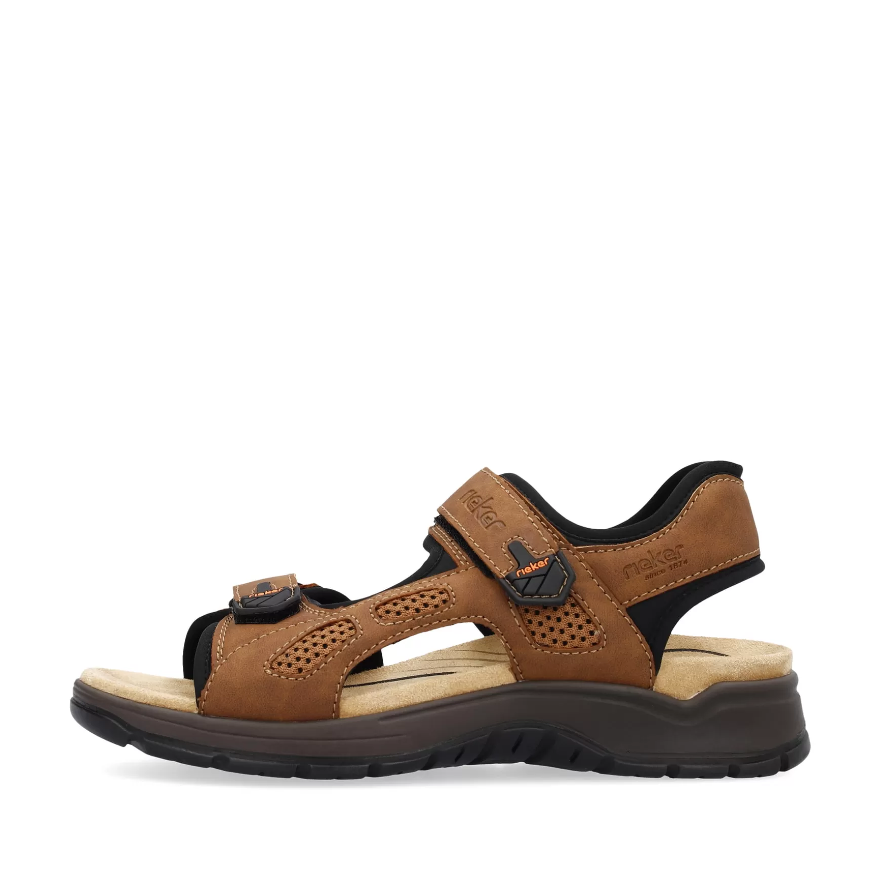 Men'S Trekking Sandals Wood Brown-Rieker Shop