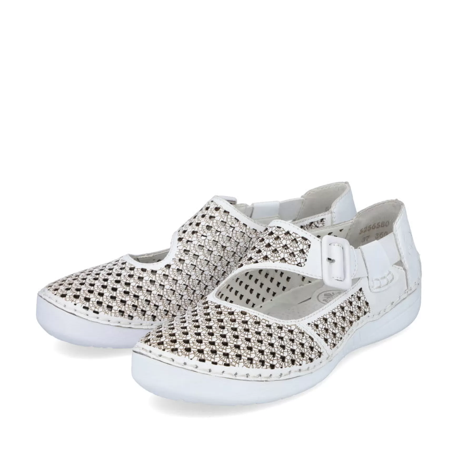 Women'S Ballerinas Crystal White-Rieker Hot