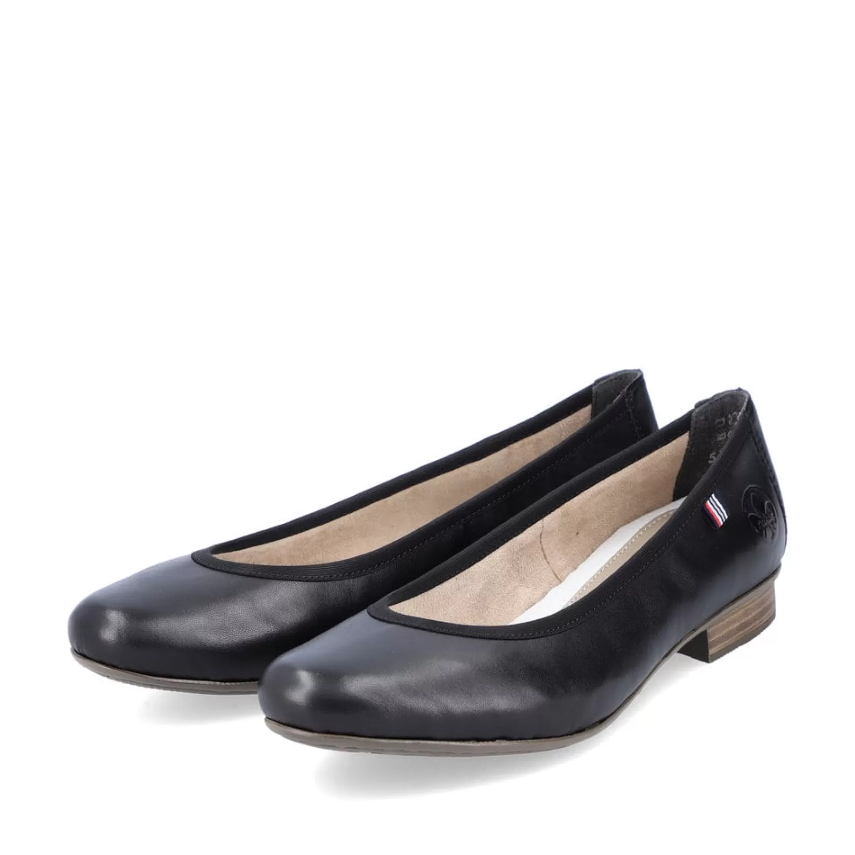 Women'S Ballerinas Glossy Black-Rieker Store