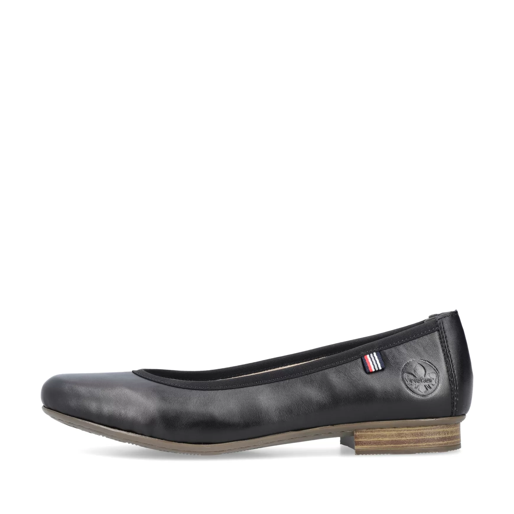 Women'S Ballerinas Glossy Black-Rieker Store