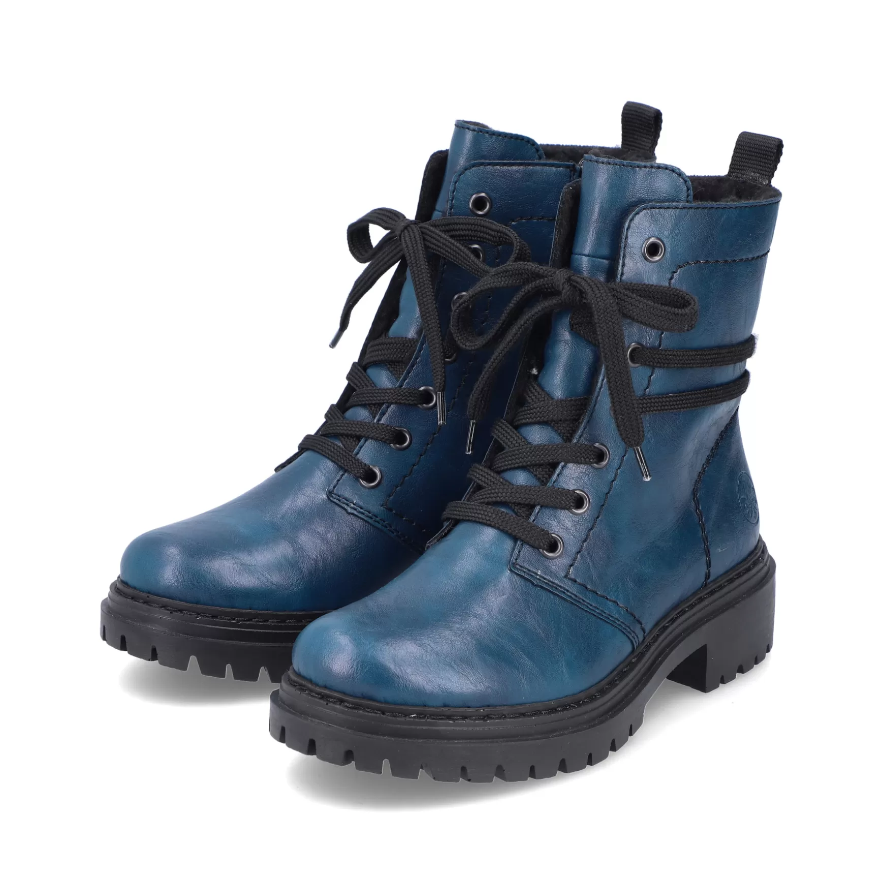 Women'S Biker Boots Cyan Blue-Rieker Best