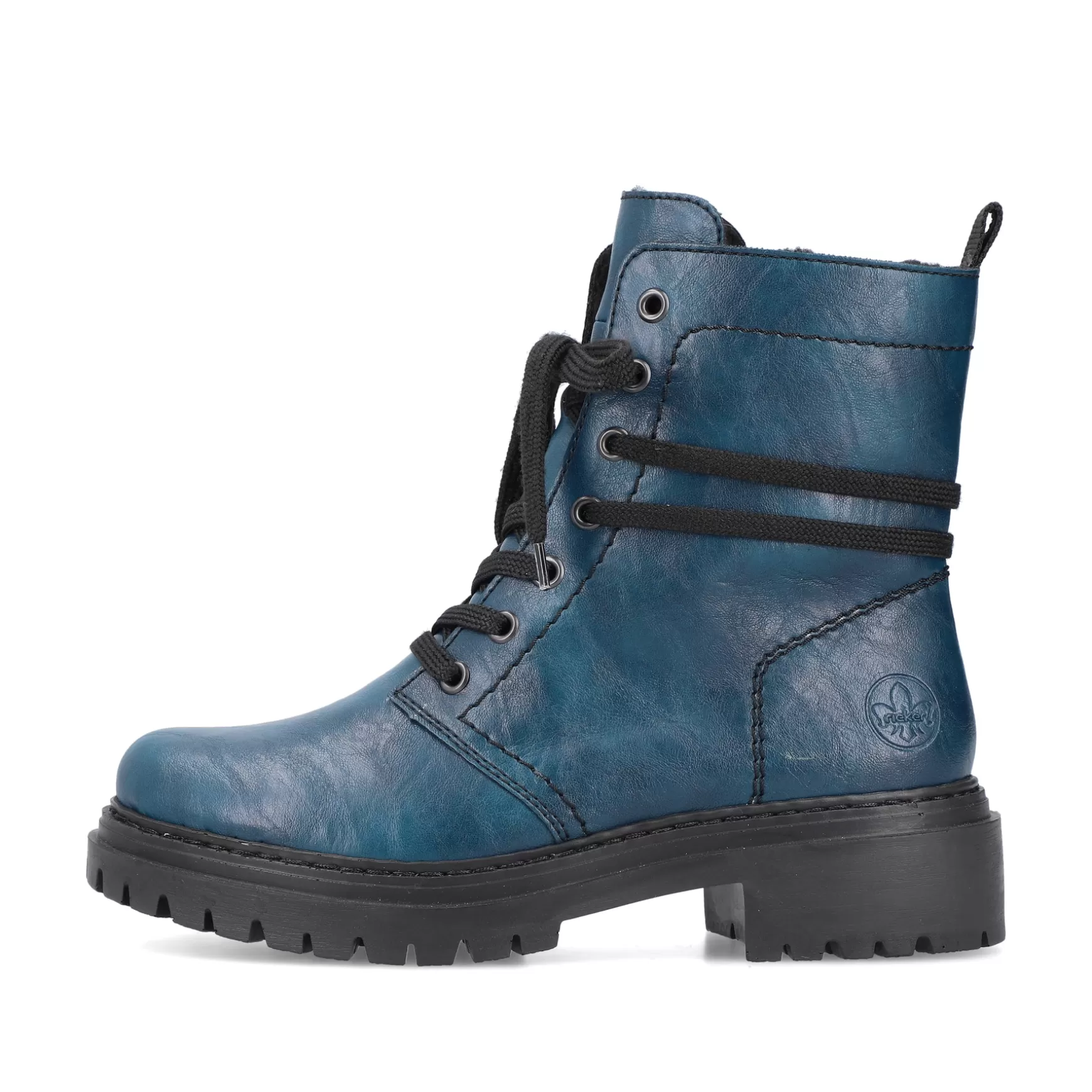 Women'S Biker Boots Cyan Blue-Rieker Best