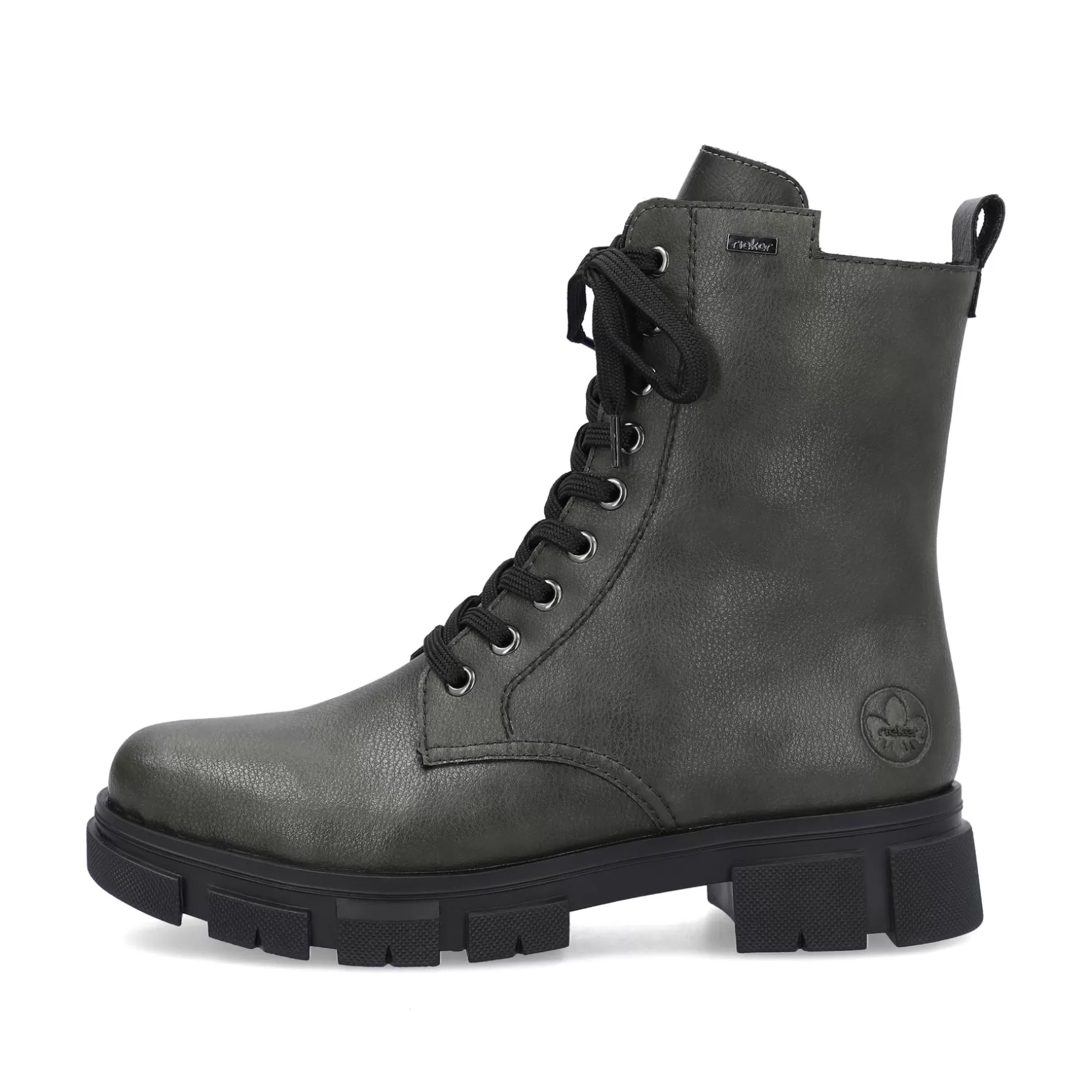 Women'S Biker Boots Granite Gray-Rieker Flash Sale