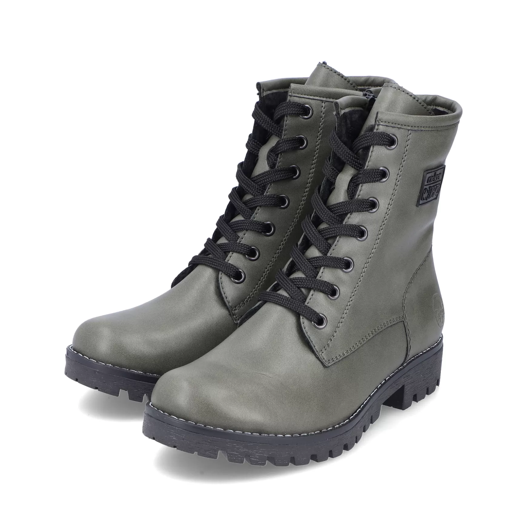 Women'S Biker Boots Gray Green-Rieker Hot