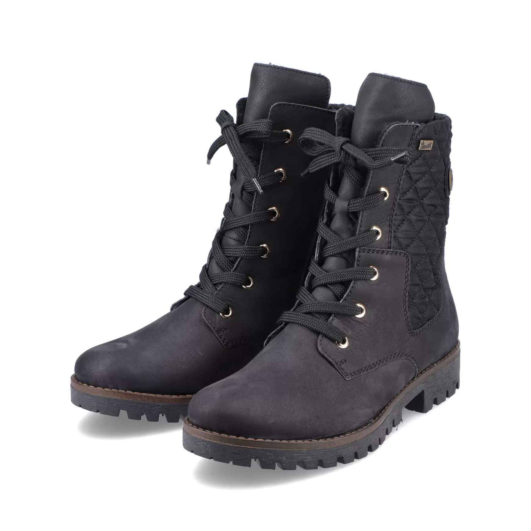 Women'S Biker Boots Jet Black-Rieker Best Sale