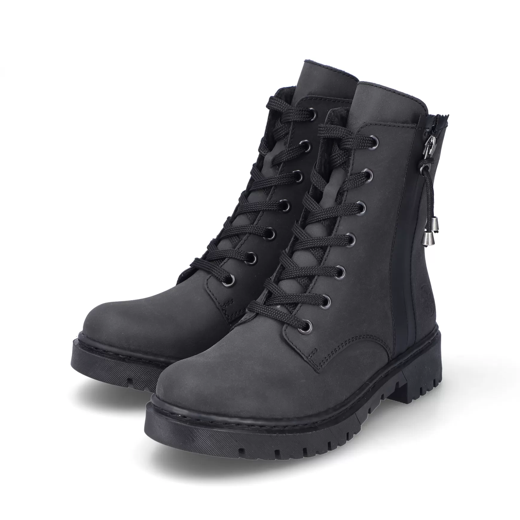 Women'S Biker Boots Jet Black-Rieker Flash Sale