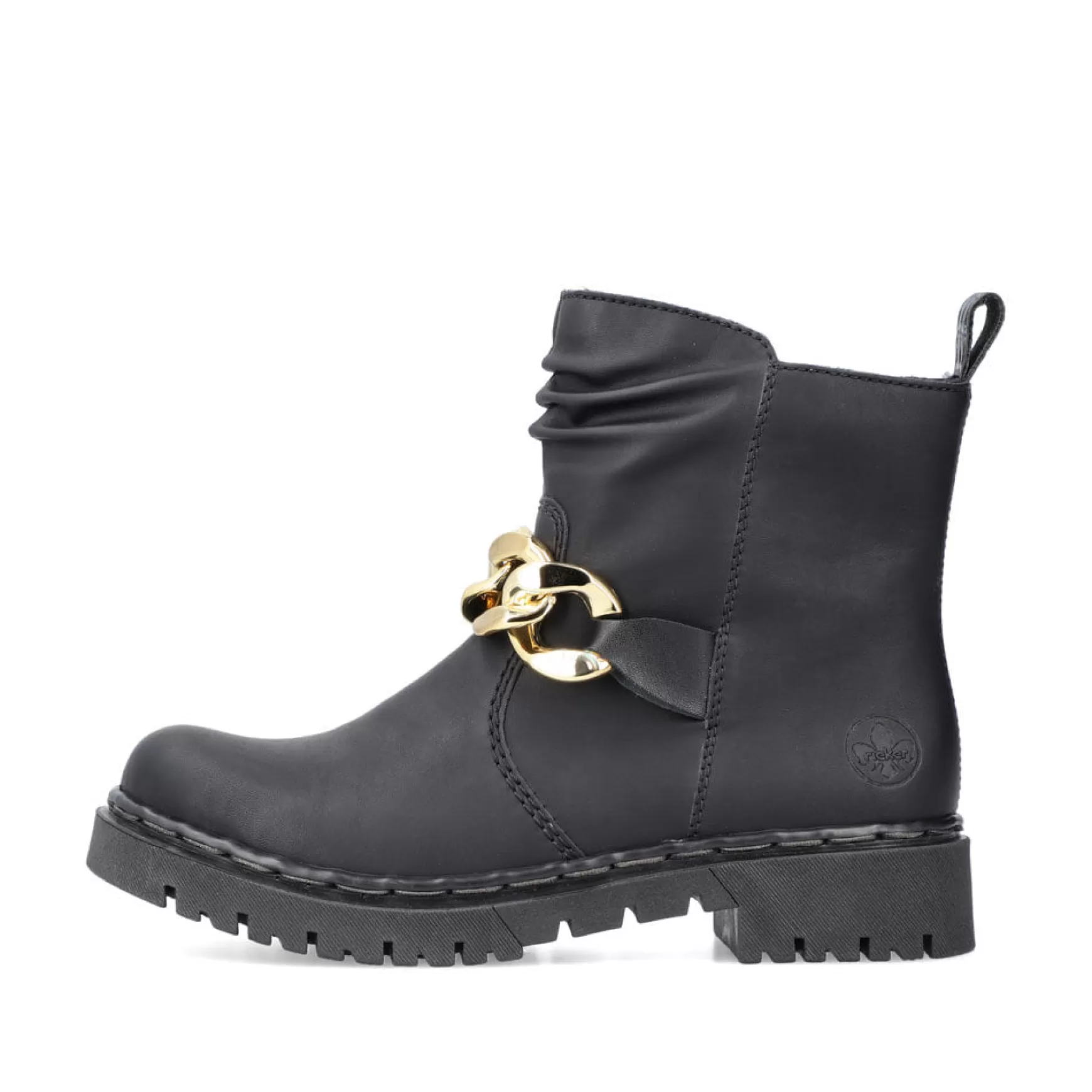 Women'S Biker Boots Jet Black-Rieker Shop