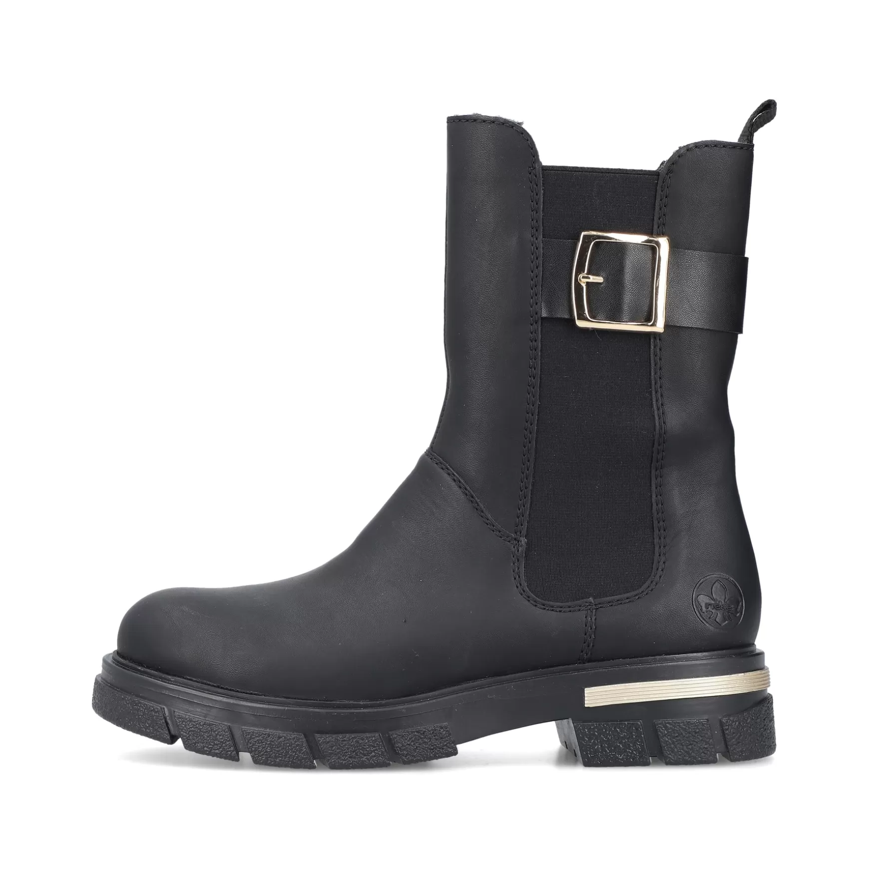 Women'S Biker Boots Jet Black-Rieker Cheap