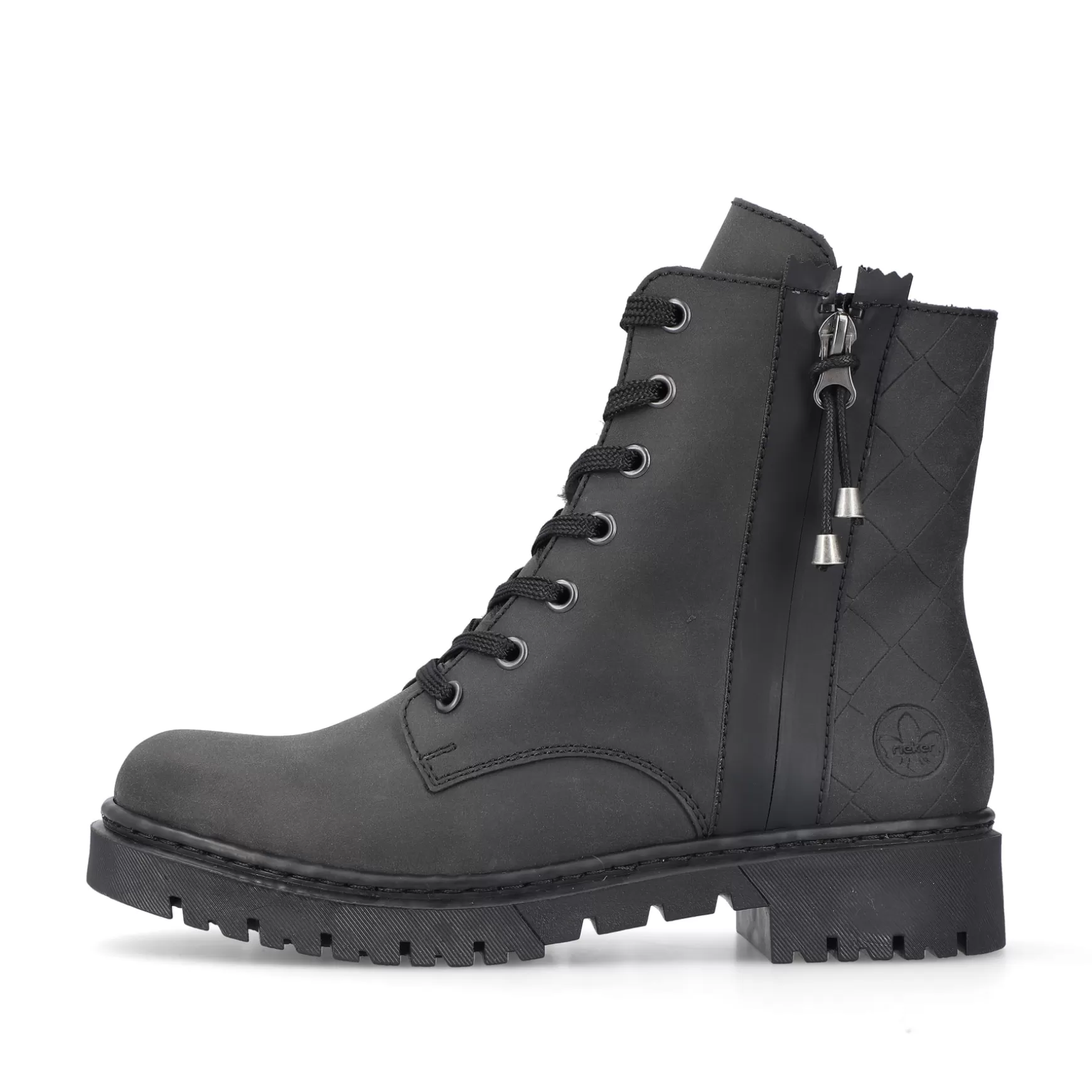 Women'S Biker Boots Jet Black-Rieker Flash Sale