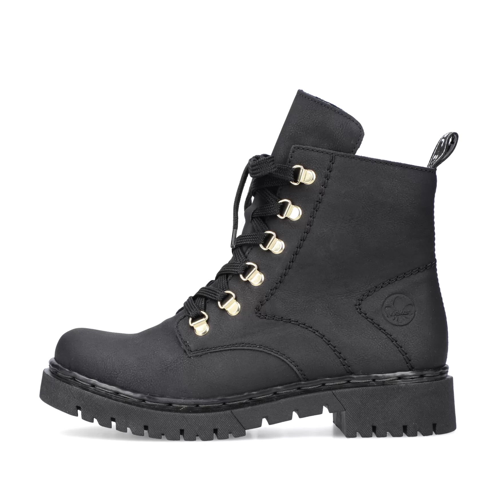 Women'S Biker Boots Jet Black-Rieker Cheap