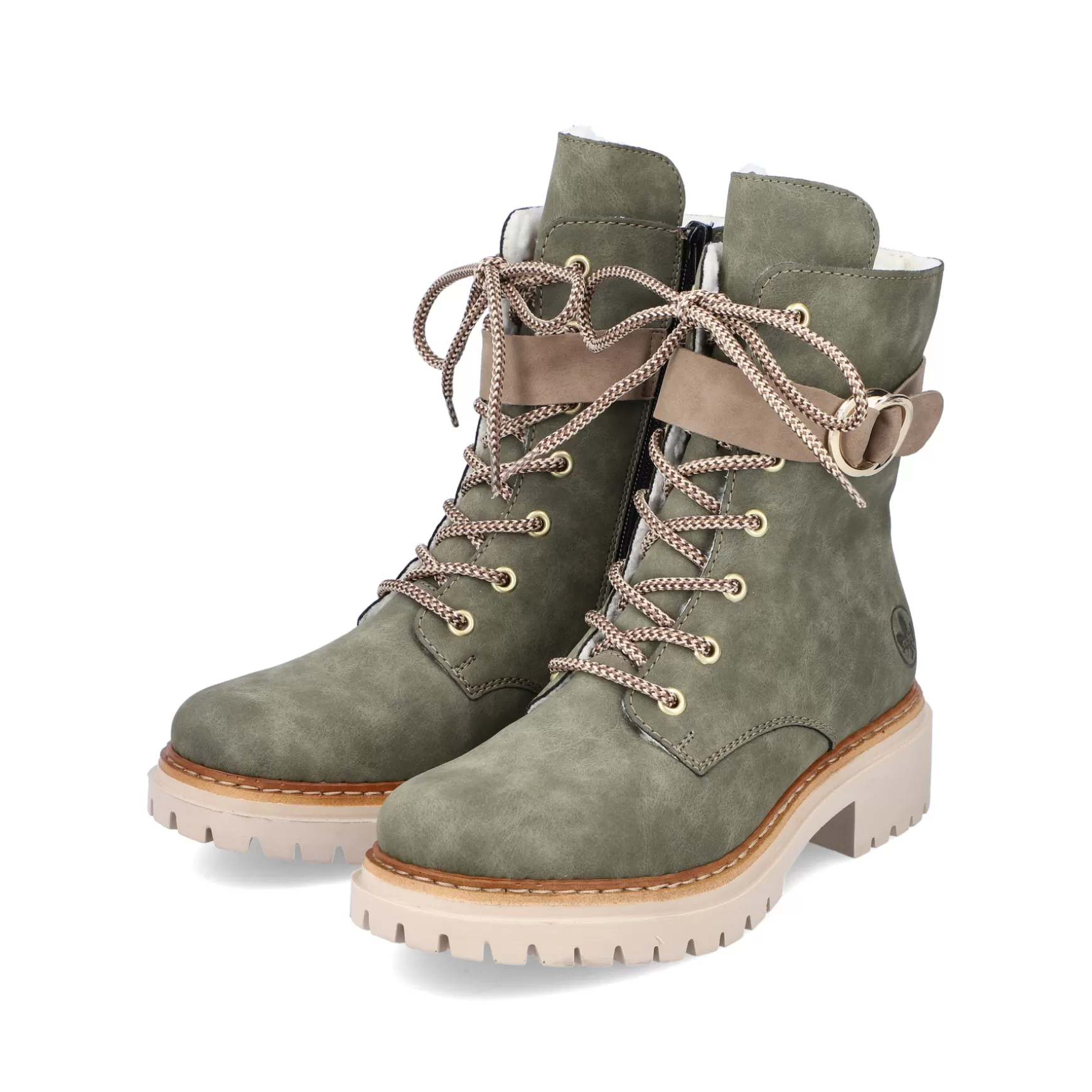 Women'S Biker Boots Leaf Green-Rieker Outlet