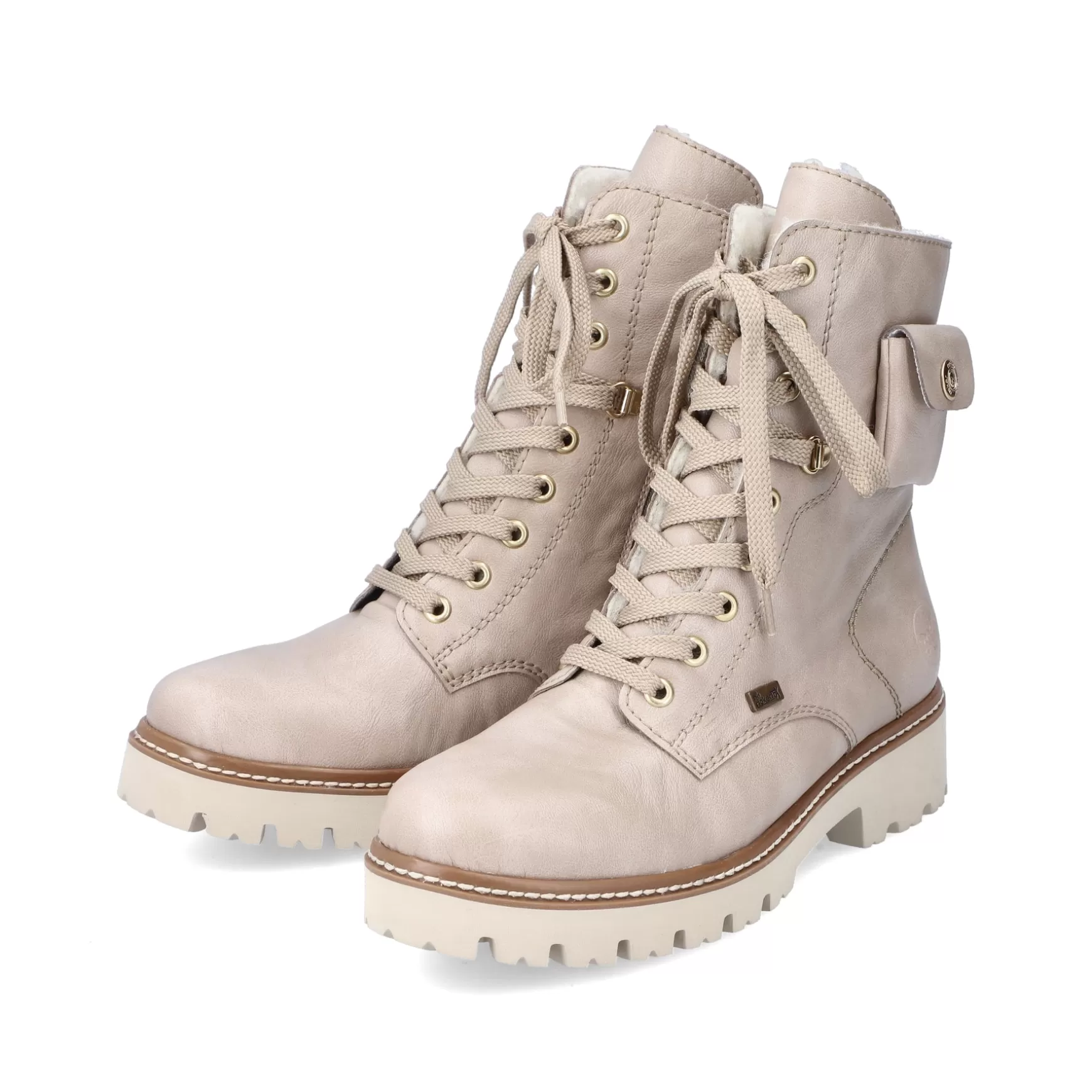 Women'S Biker Boots Light Beige-Rieker Best Sale