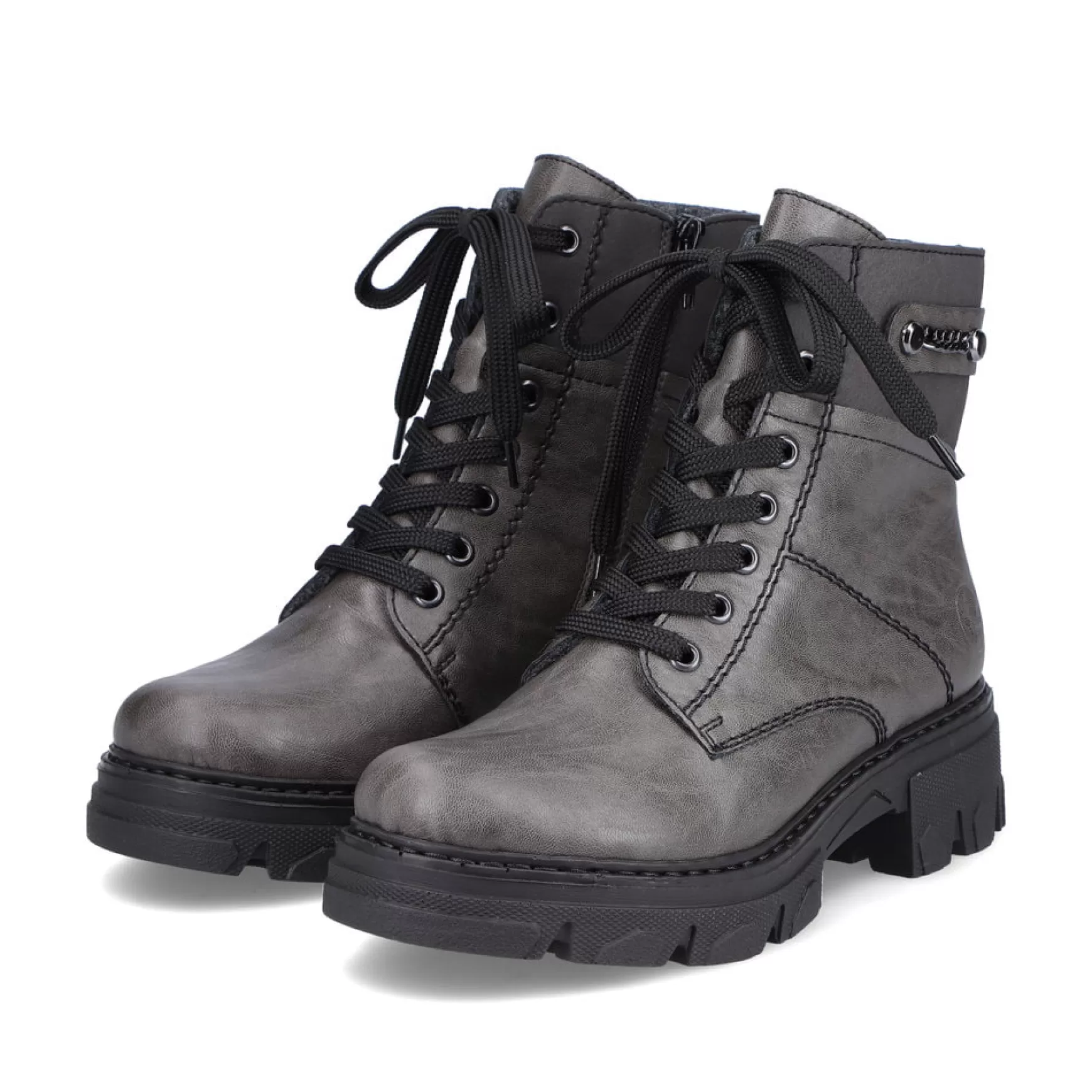 Women'S Biker Boots Moon Gray-Rieker Cheap