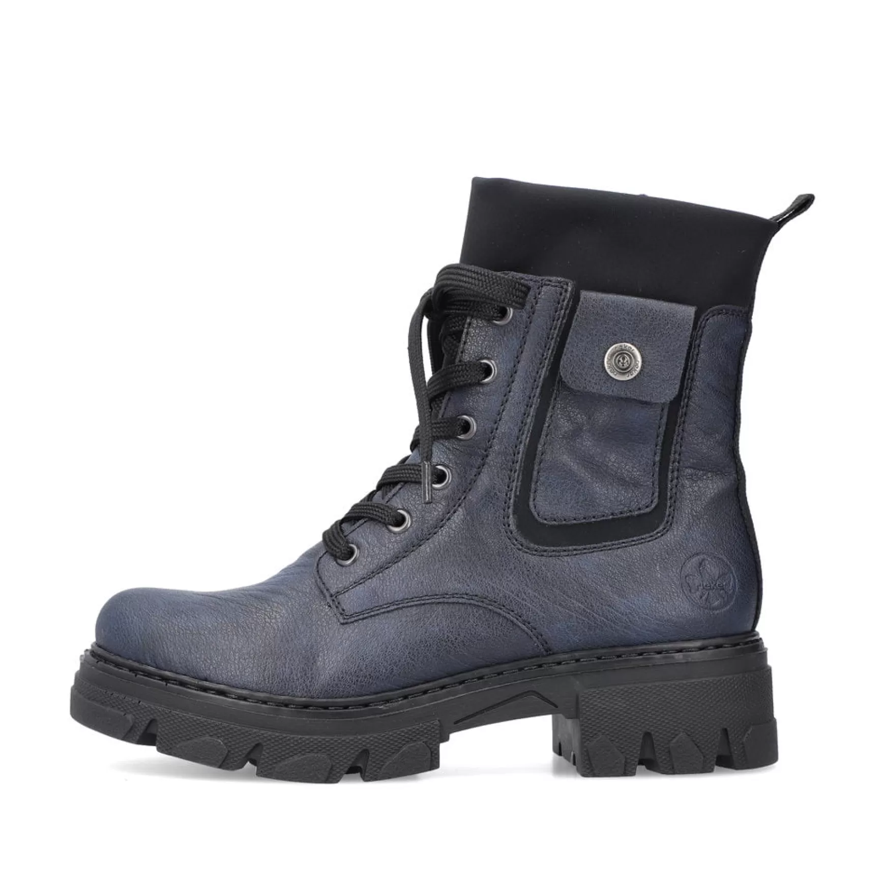 Women'S Biker Boots Navy Blue-Rieker New