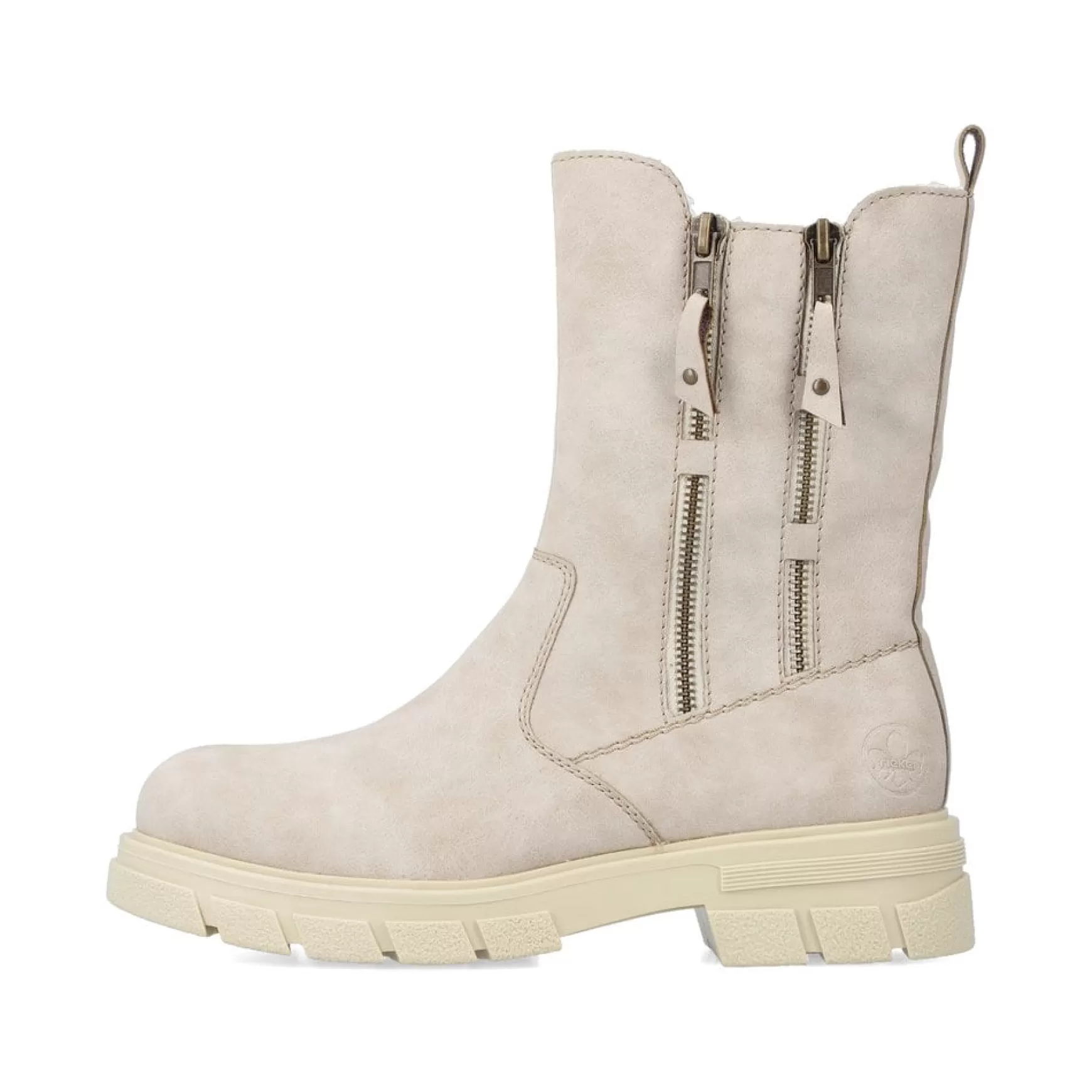 Women'S Biker Boots Sand Beige-Rieker New