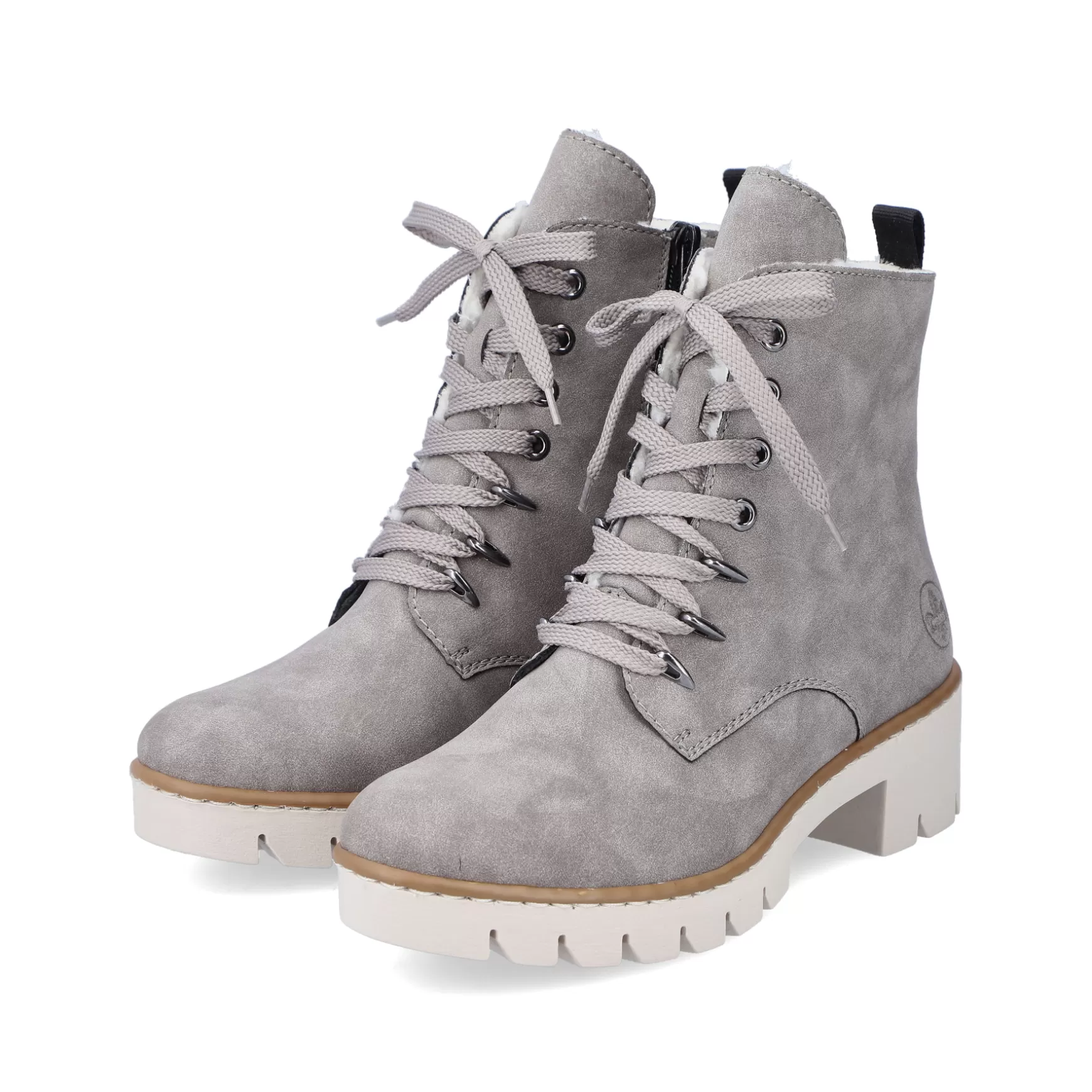 Women'S Biker Boots Silver Gray-Rieker Outlet