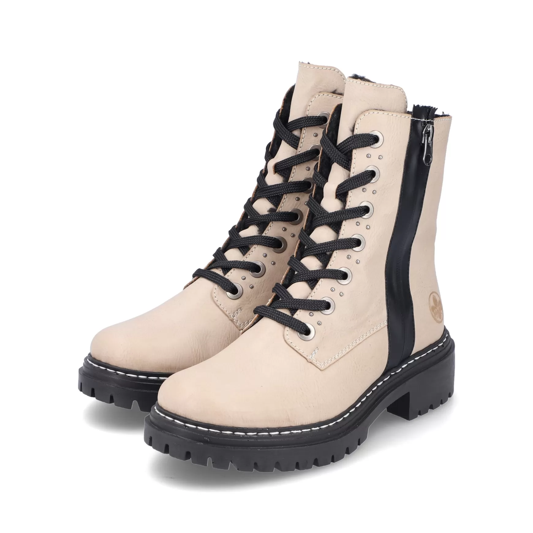 Women'S Biker Boots Vanilla Beige-Rieker Best