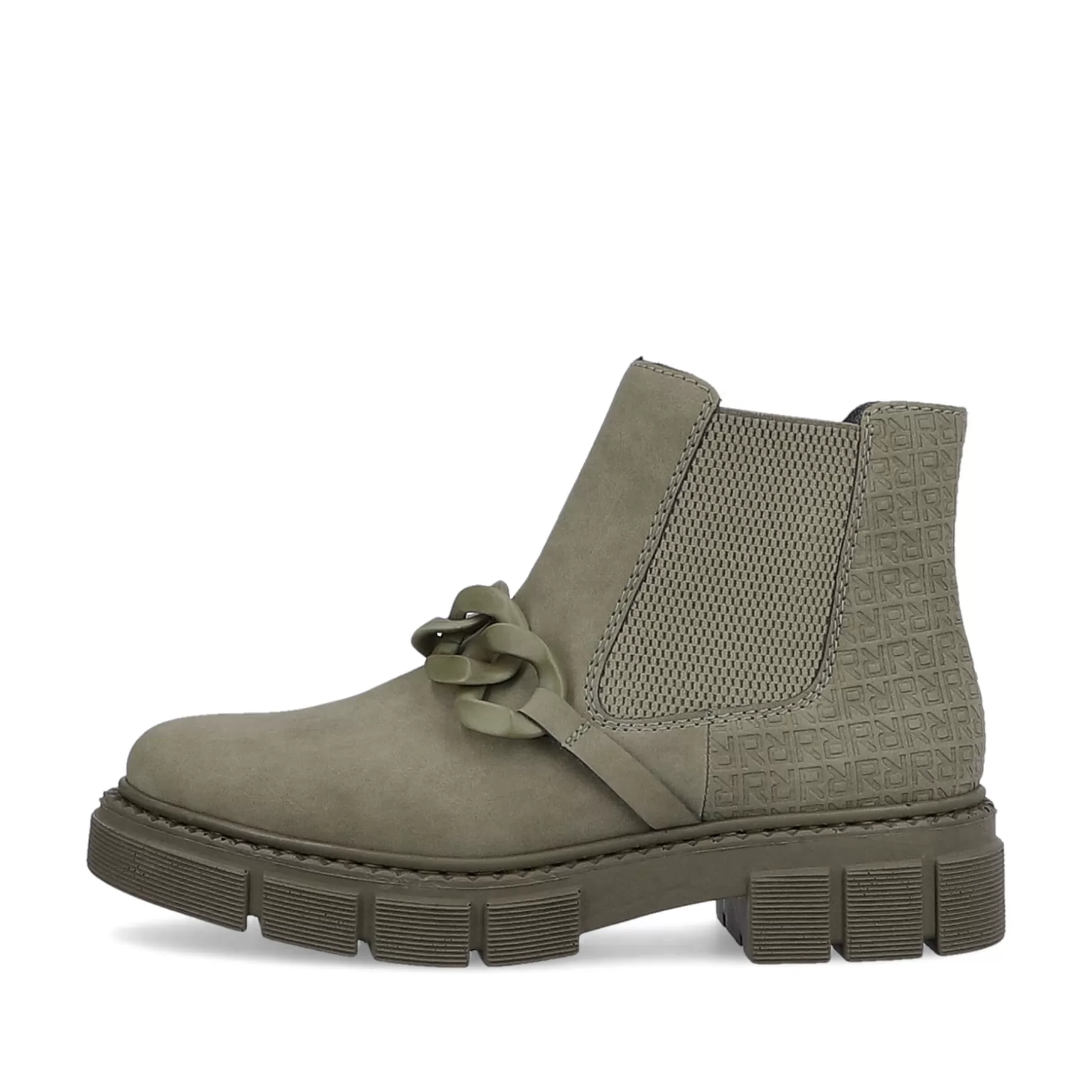 Women'S Chelsea Boots Army Green-Rieker Best