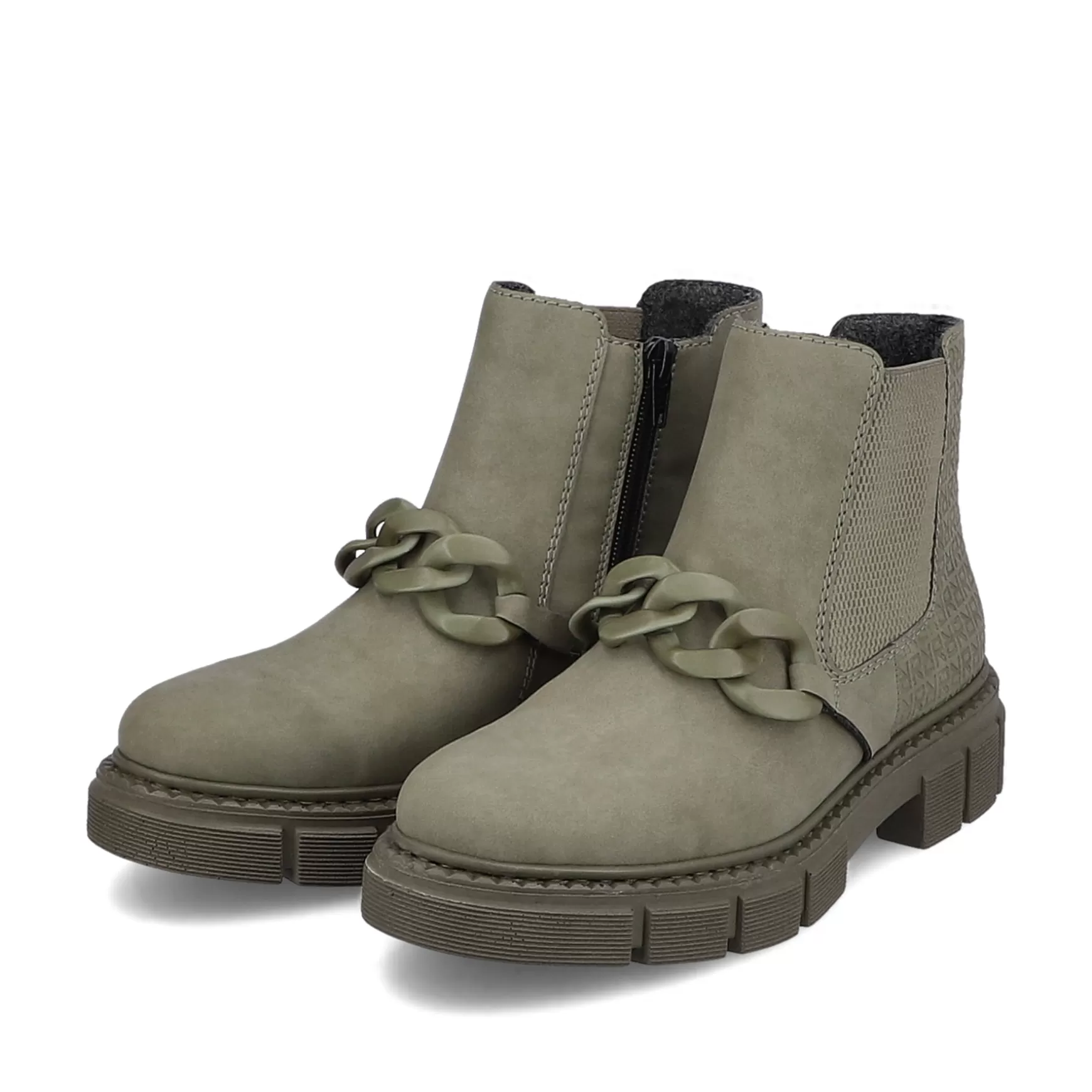 Women'S Chelsea Boots Army Green-Rieker Best