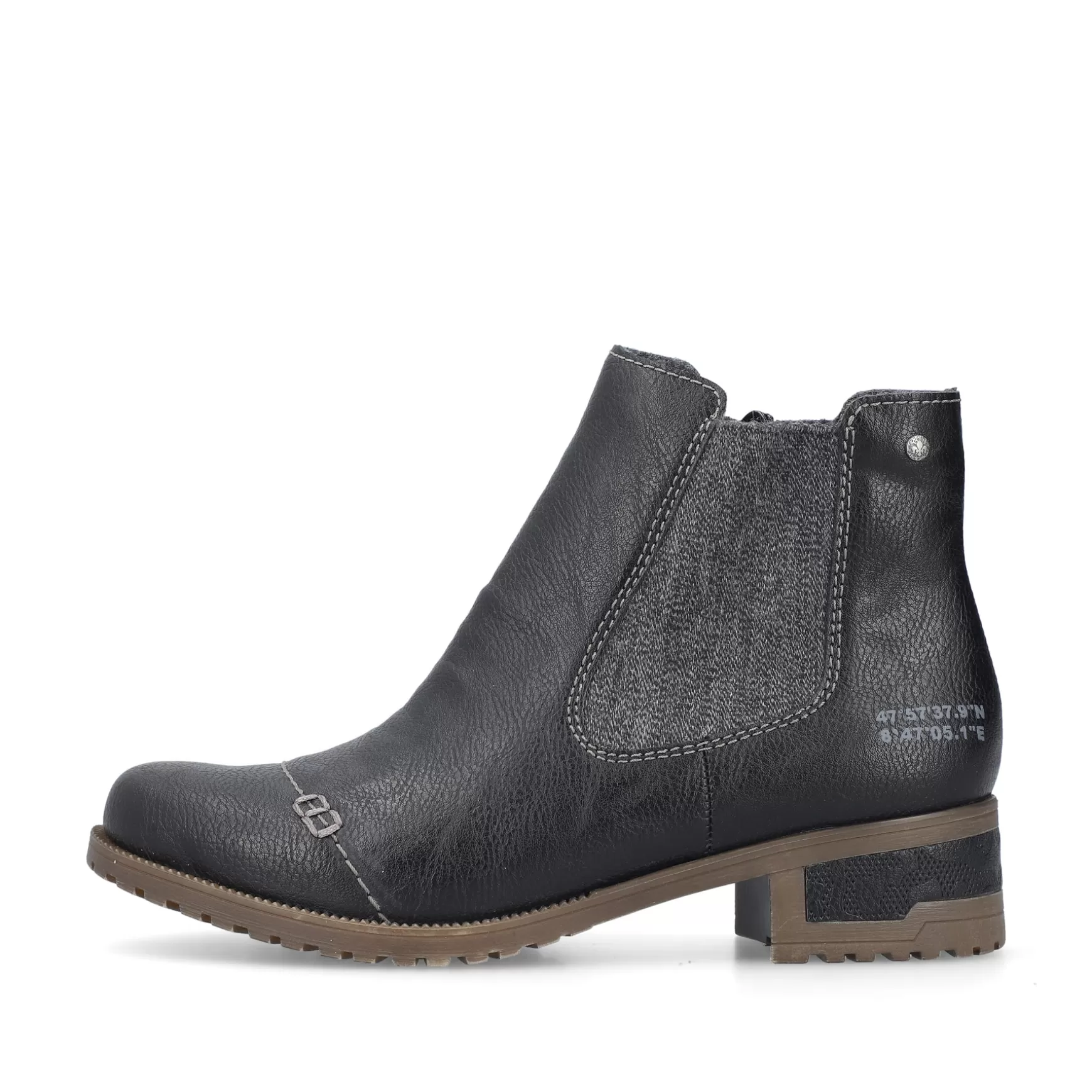 Women'S Chelsea Boots Asphalt Black-Rieker Clearance