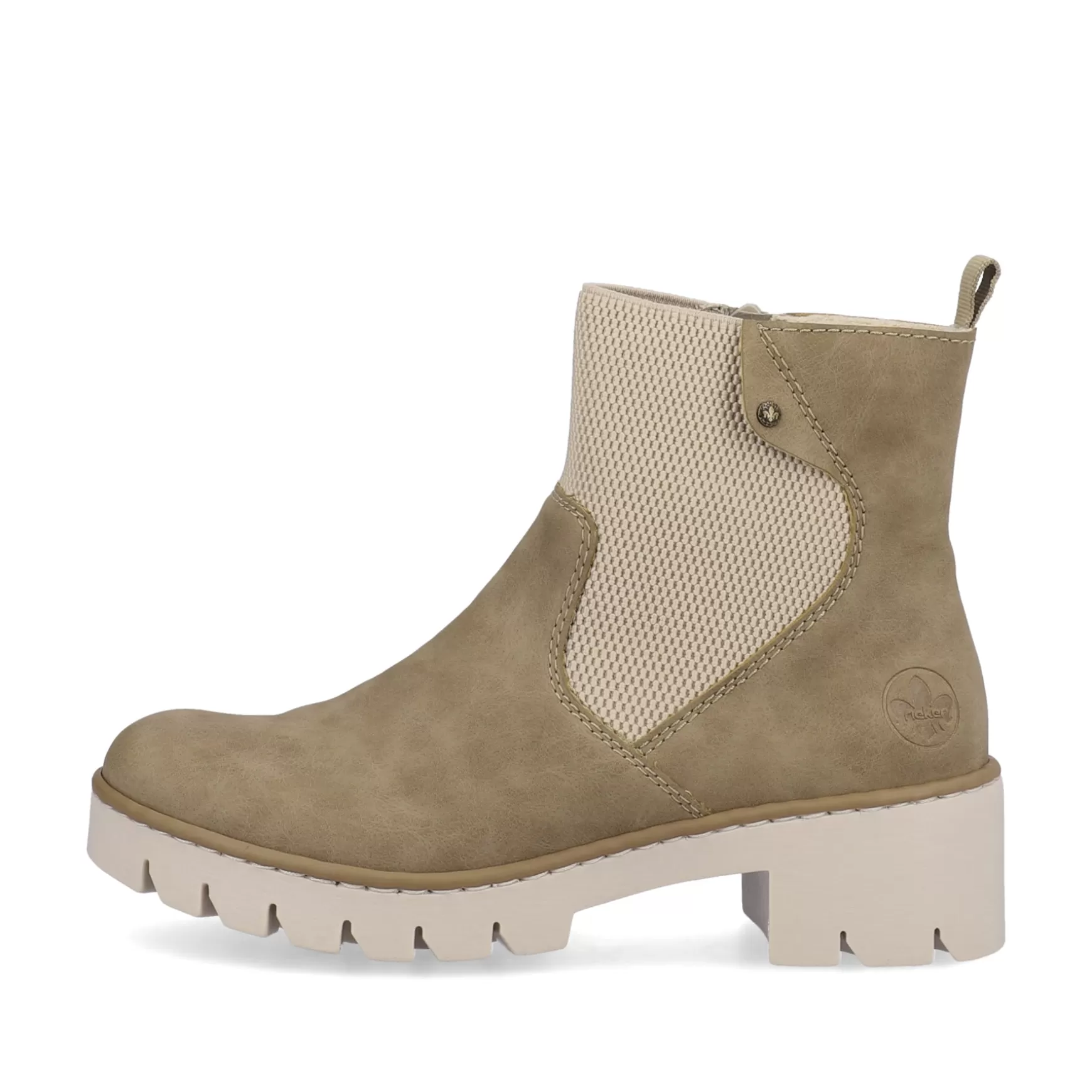 Women'S Chelsea Boots Beige Brown-Rieker Hot