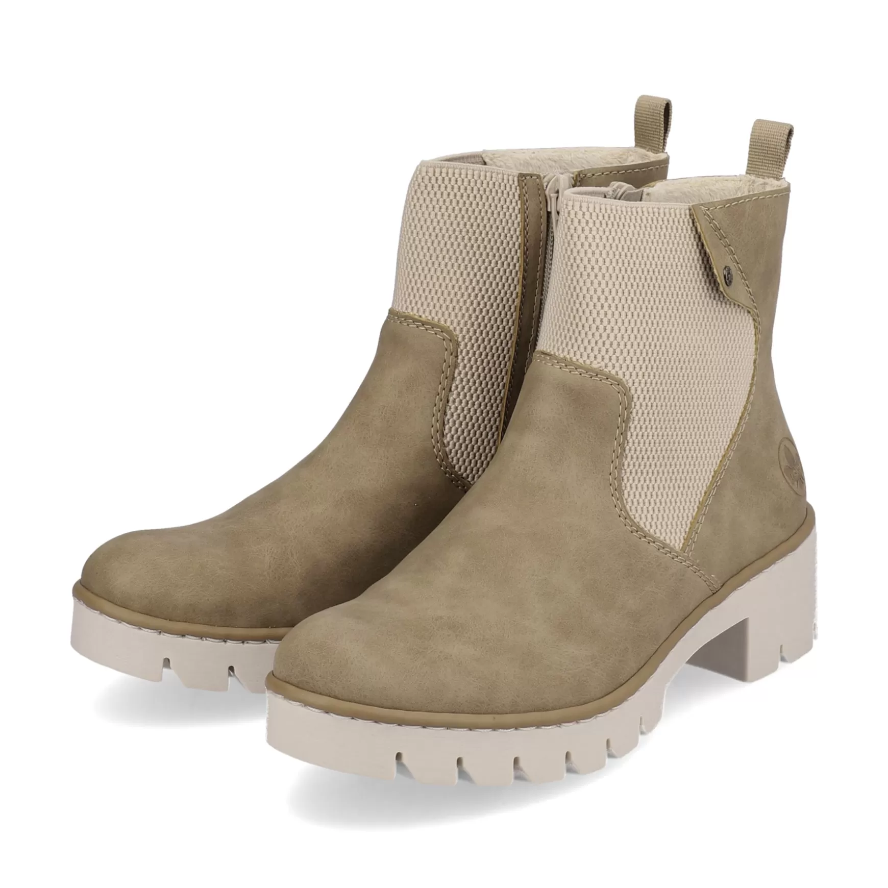 Women'S Chelsea Boots Beige Brown-Rieker Hot