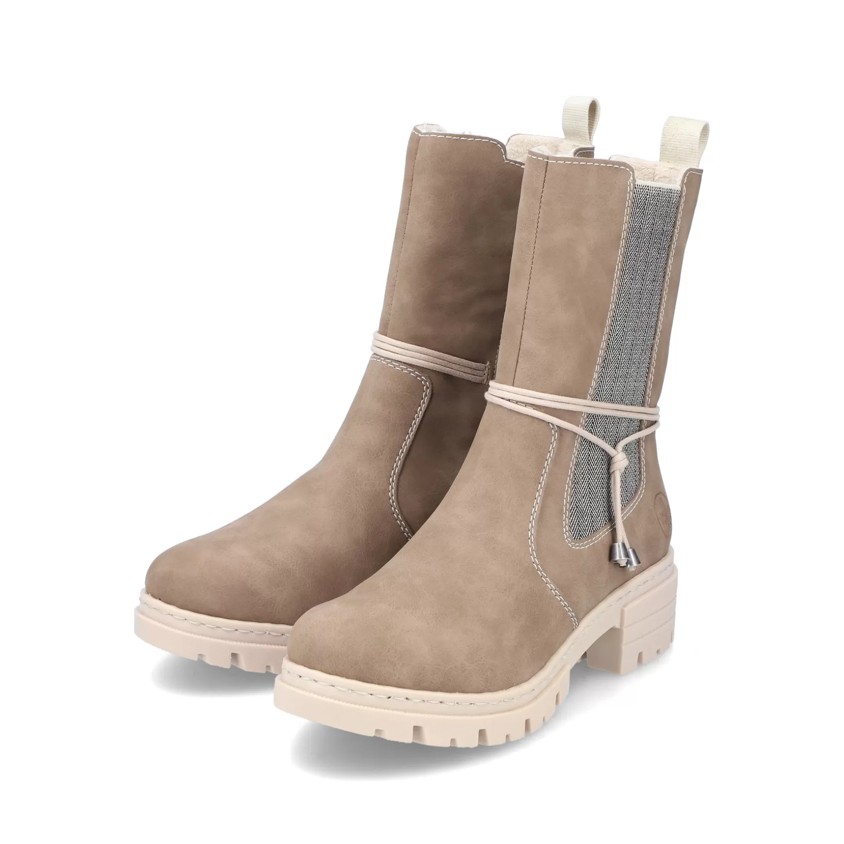 Women'S Chelsea Boots Beige Brown-Rieker Flash Sale