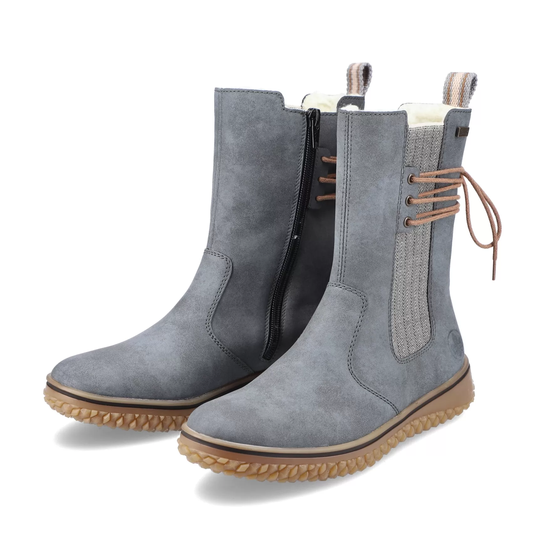 Women'S Chelsea Boots Blue Gray-Rieker Best