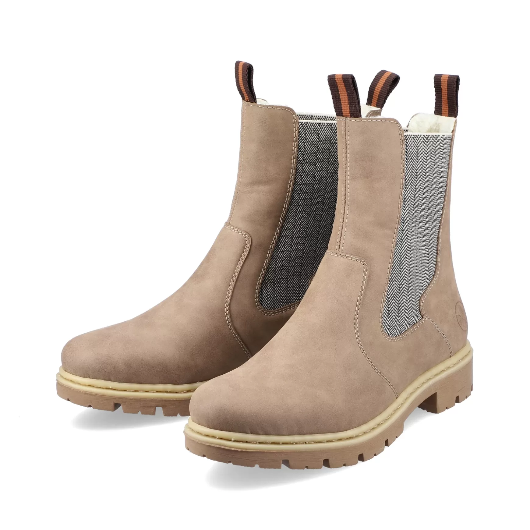 Women'S Chelsea Boots Brown Beige-Rieker New