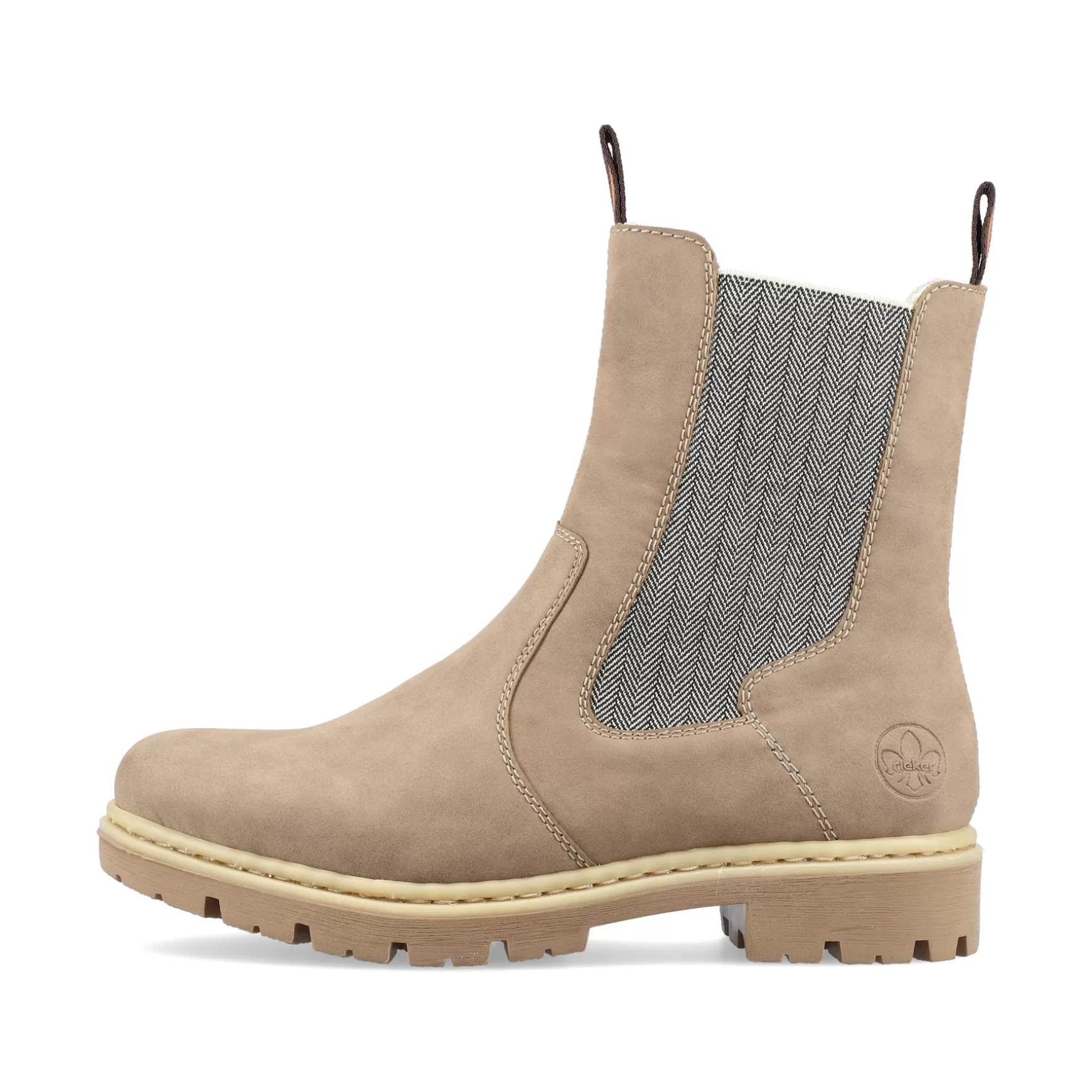 Women'S Chelsea Boots Brown Beige-Rieker New