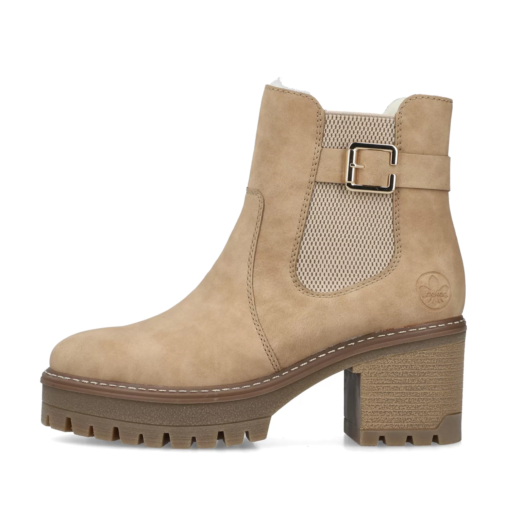 Women'S Chelsea Boots Brown Beige-Rieker New