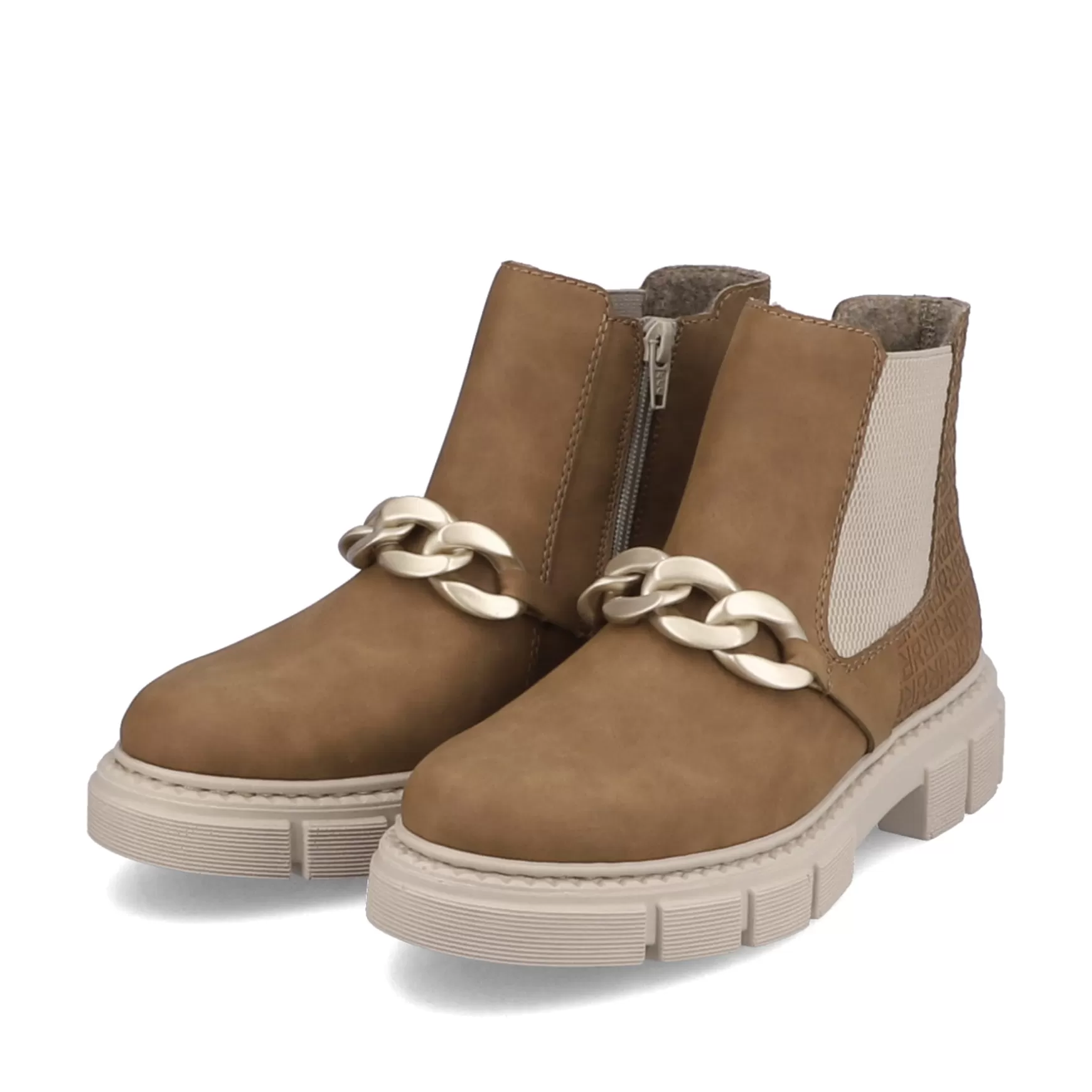 Women'S Chelsea Boots Camel Brown-Rieker Outlet