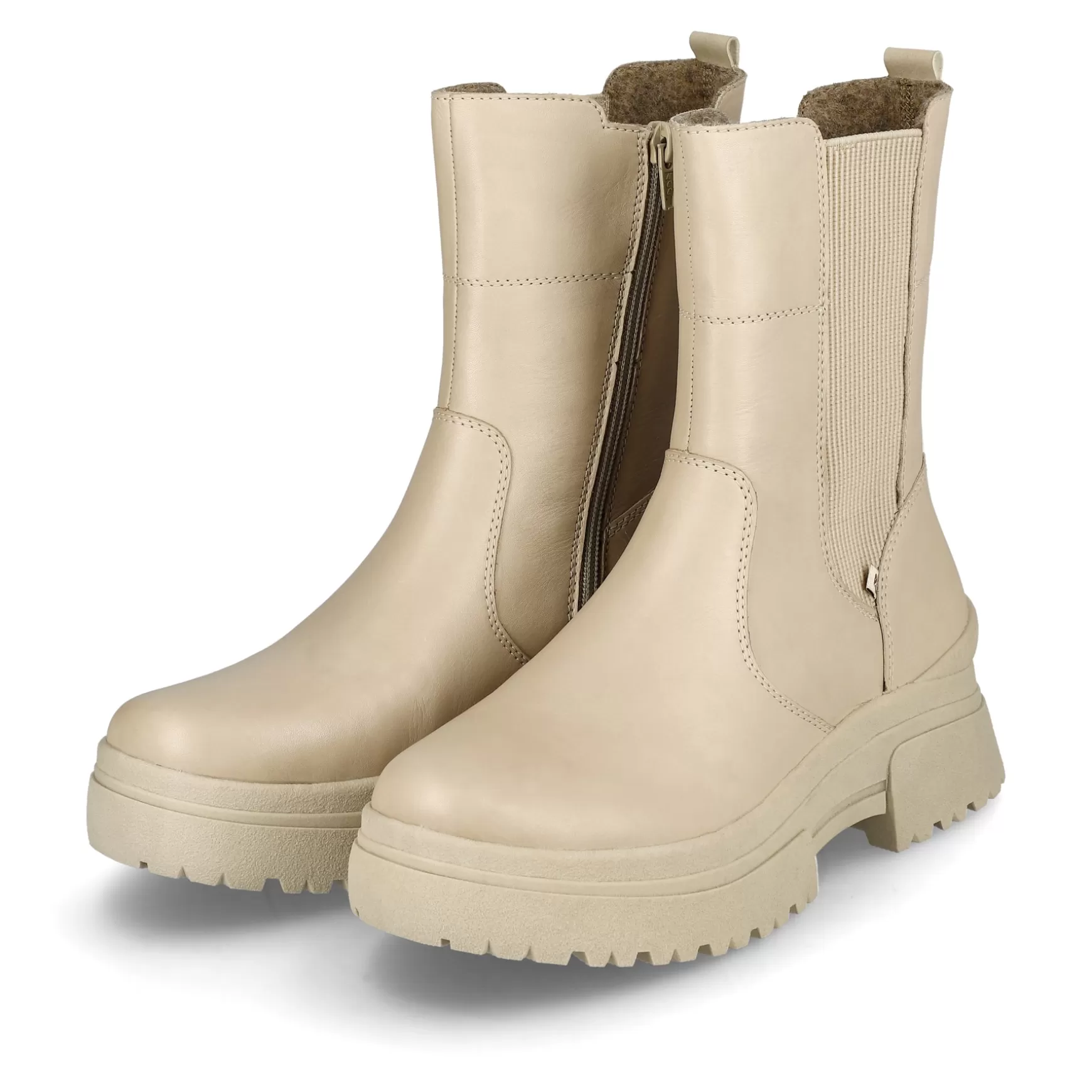 Women'S Chelsea Boots Cream Beige-Rieker Best