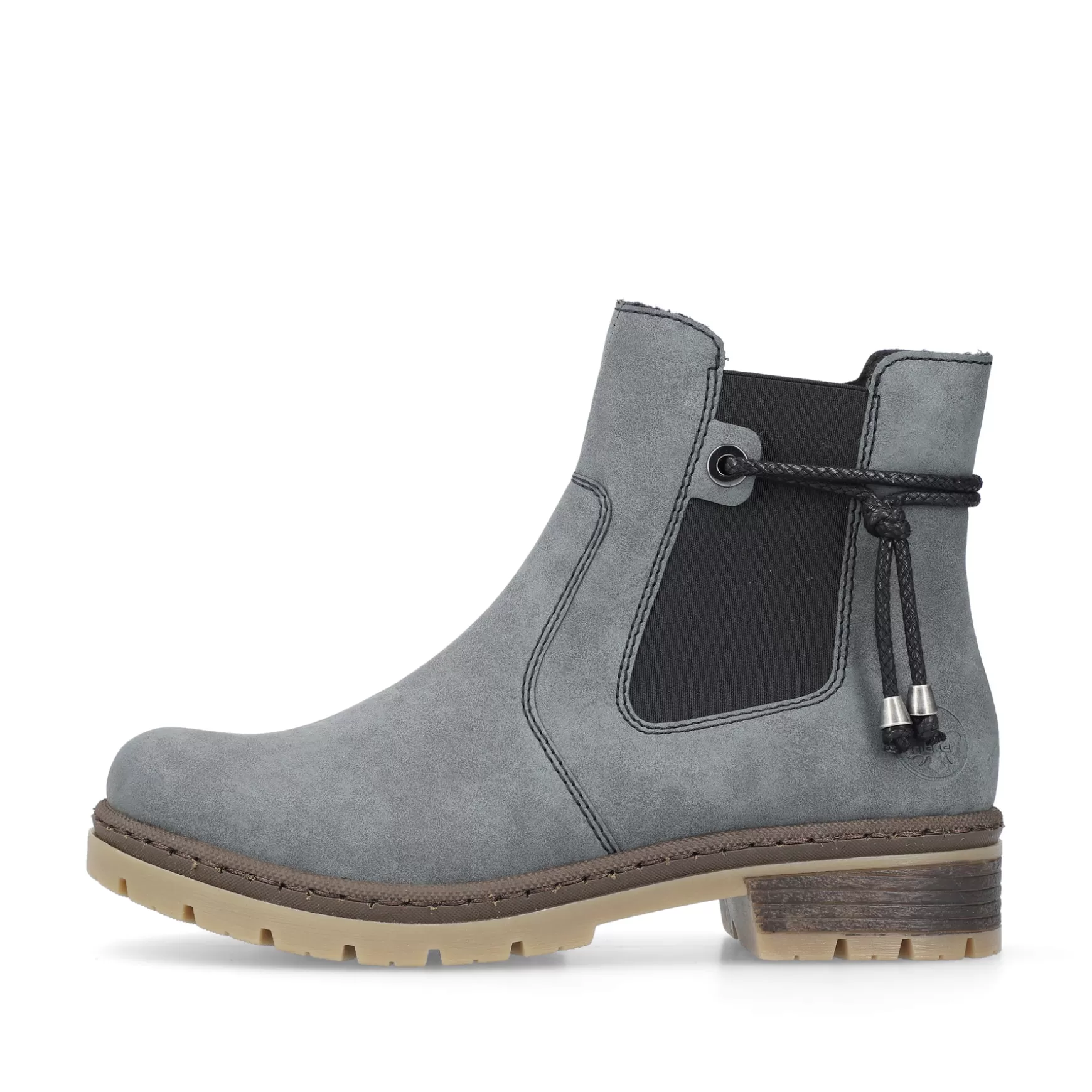 Women'S Chelsea Boots Grey-Blue-Black-Rieker Outlet