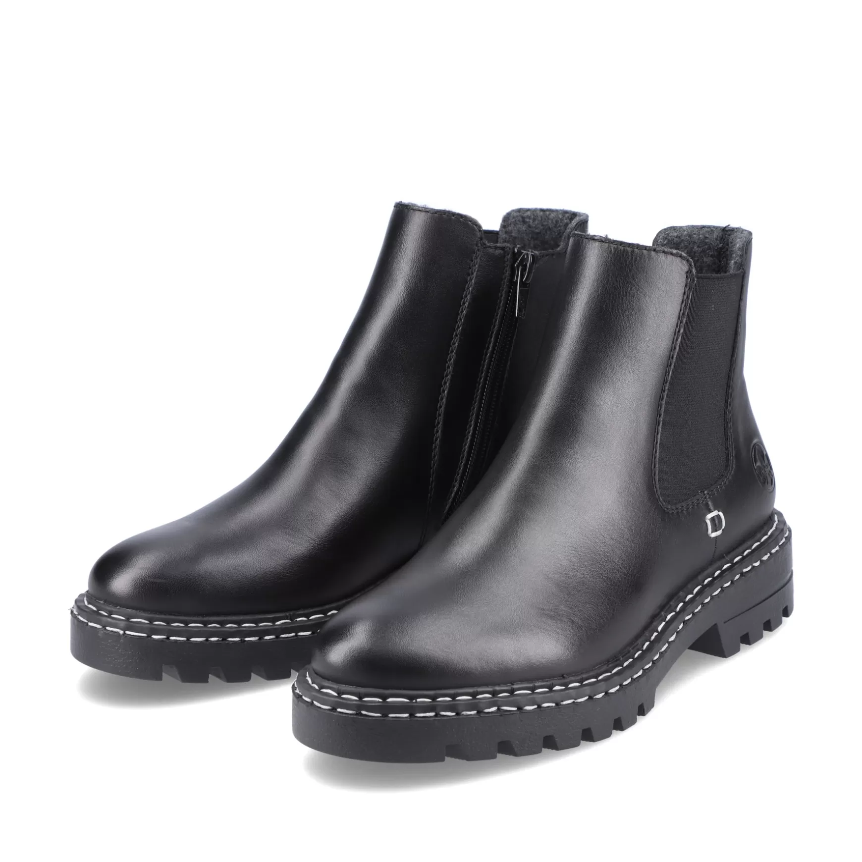 Women'S Chelsea Boots Jet Black-Rieker Shop