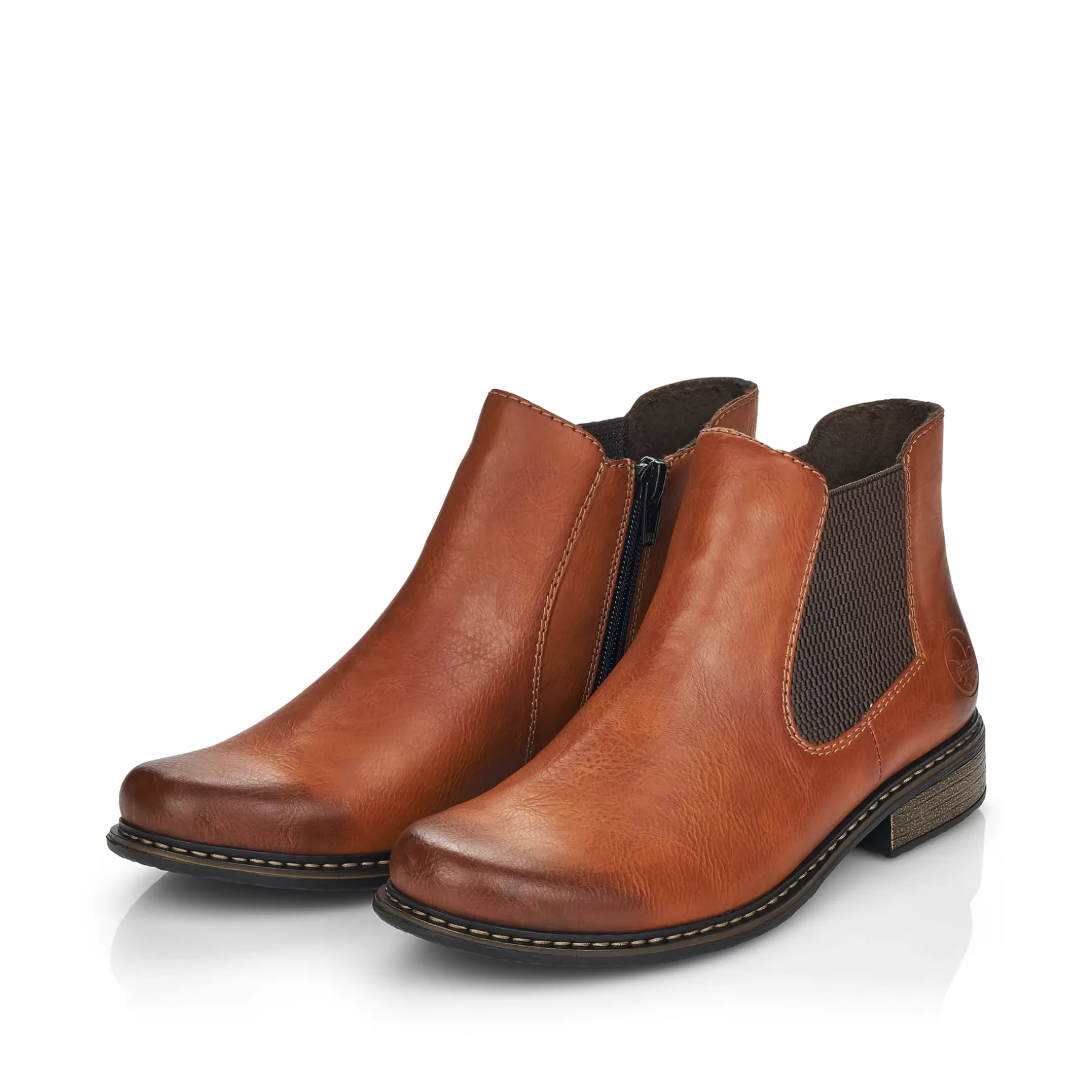 Women'S Chelsea Boots Nougat Brown-Rieker Best