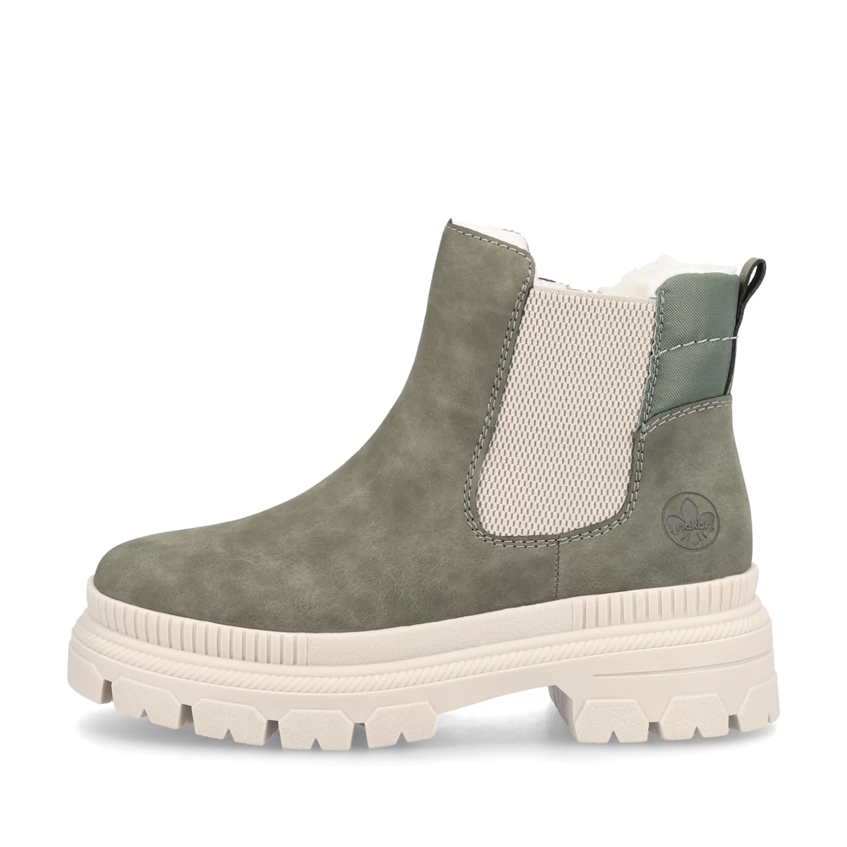 Women'S Chelsea Boots Olive Green-Rieker Outlet