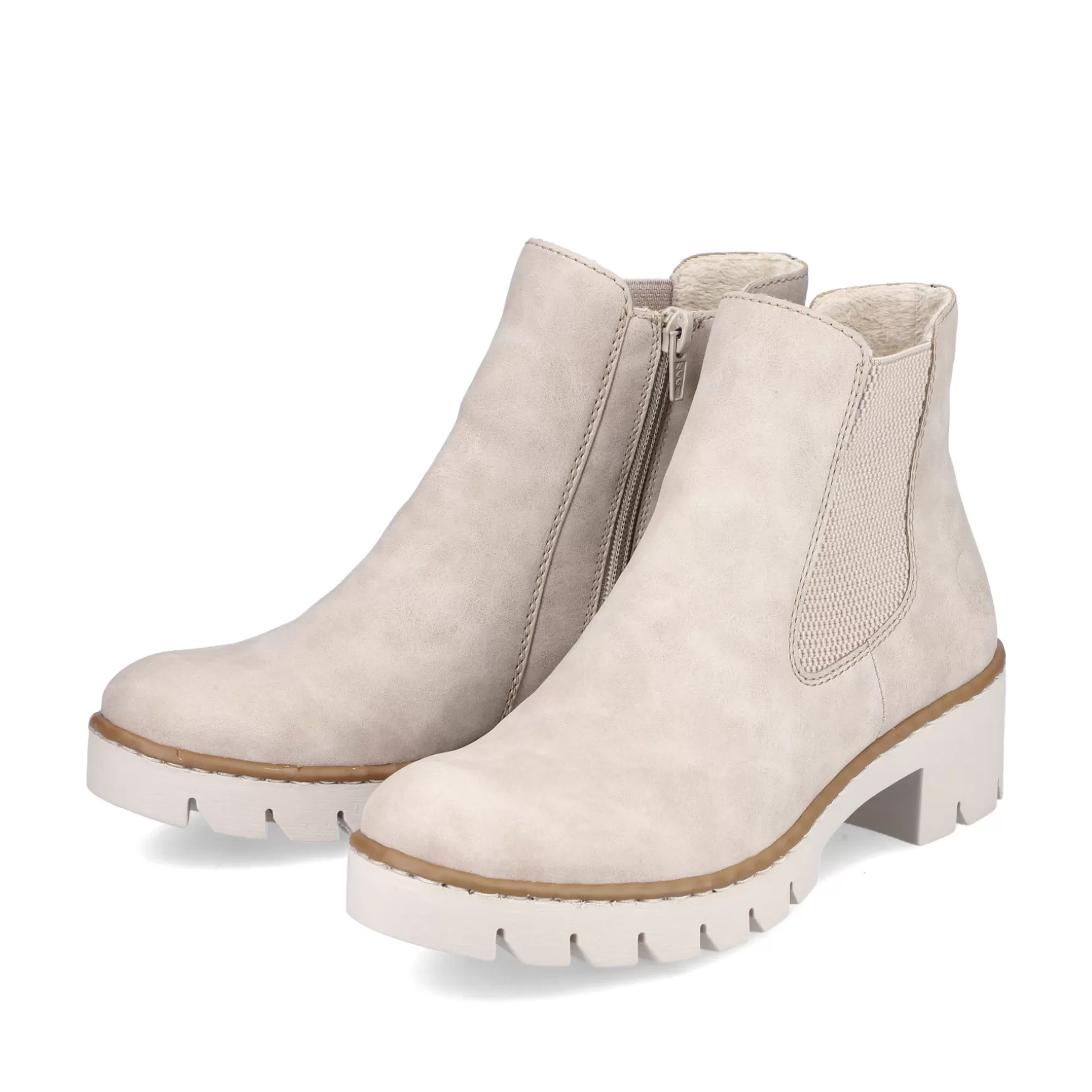 Women'S Chelsea Boots Sand Beige-Rieker New