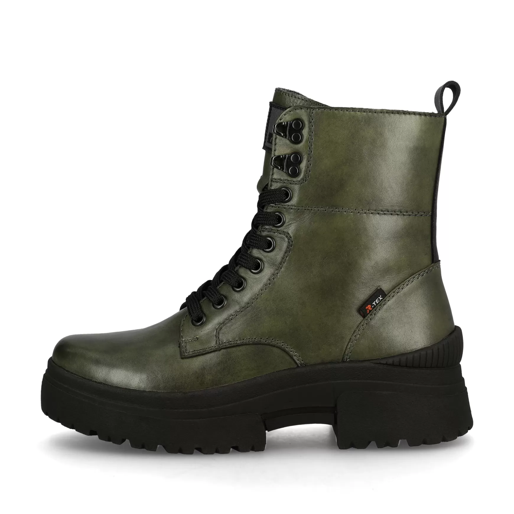 Women'S Corded Boots Army Green Black-Rieker New