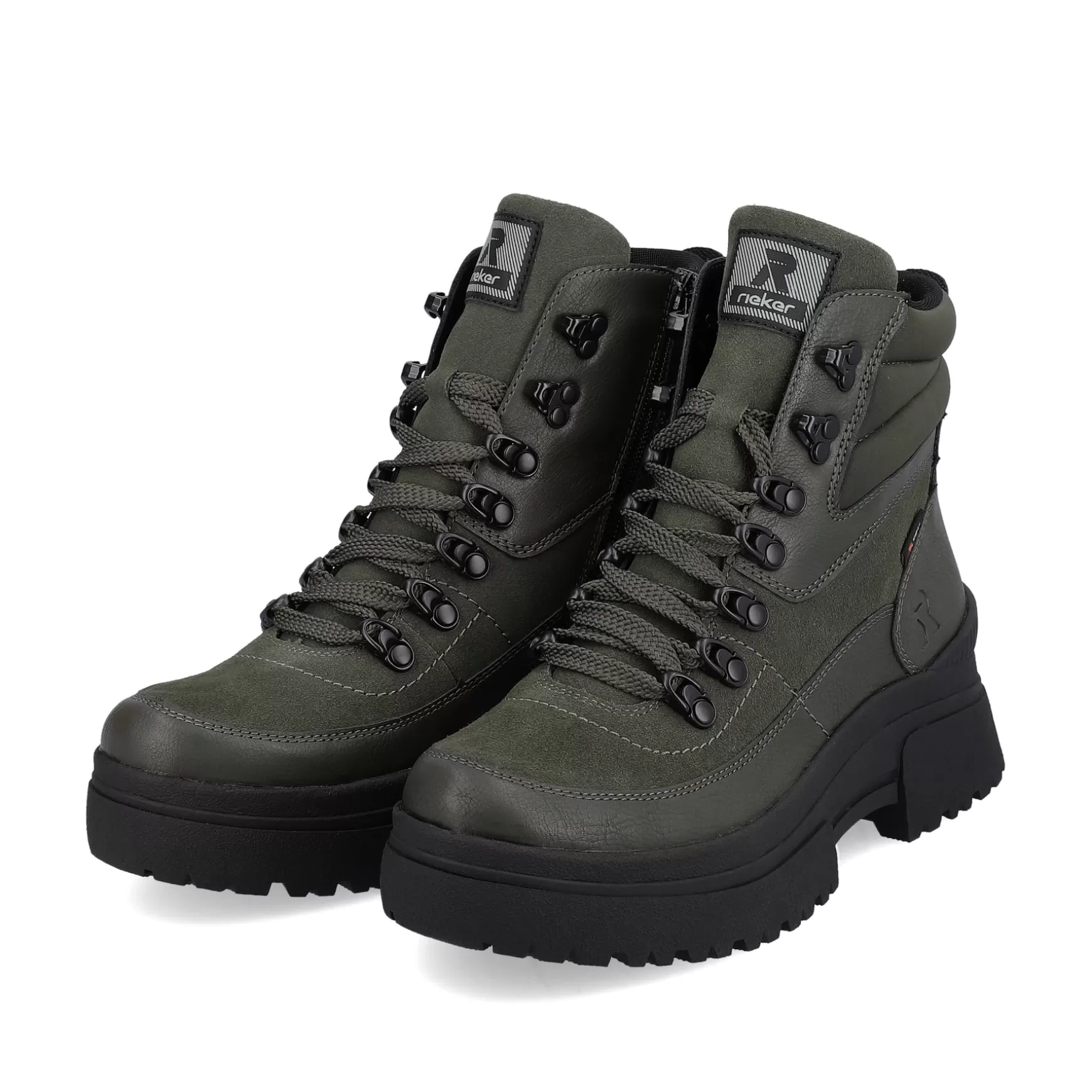 Women'S Corded Boots Army Green Black-Rieker Flash Sale