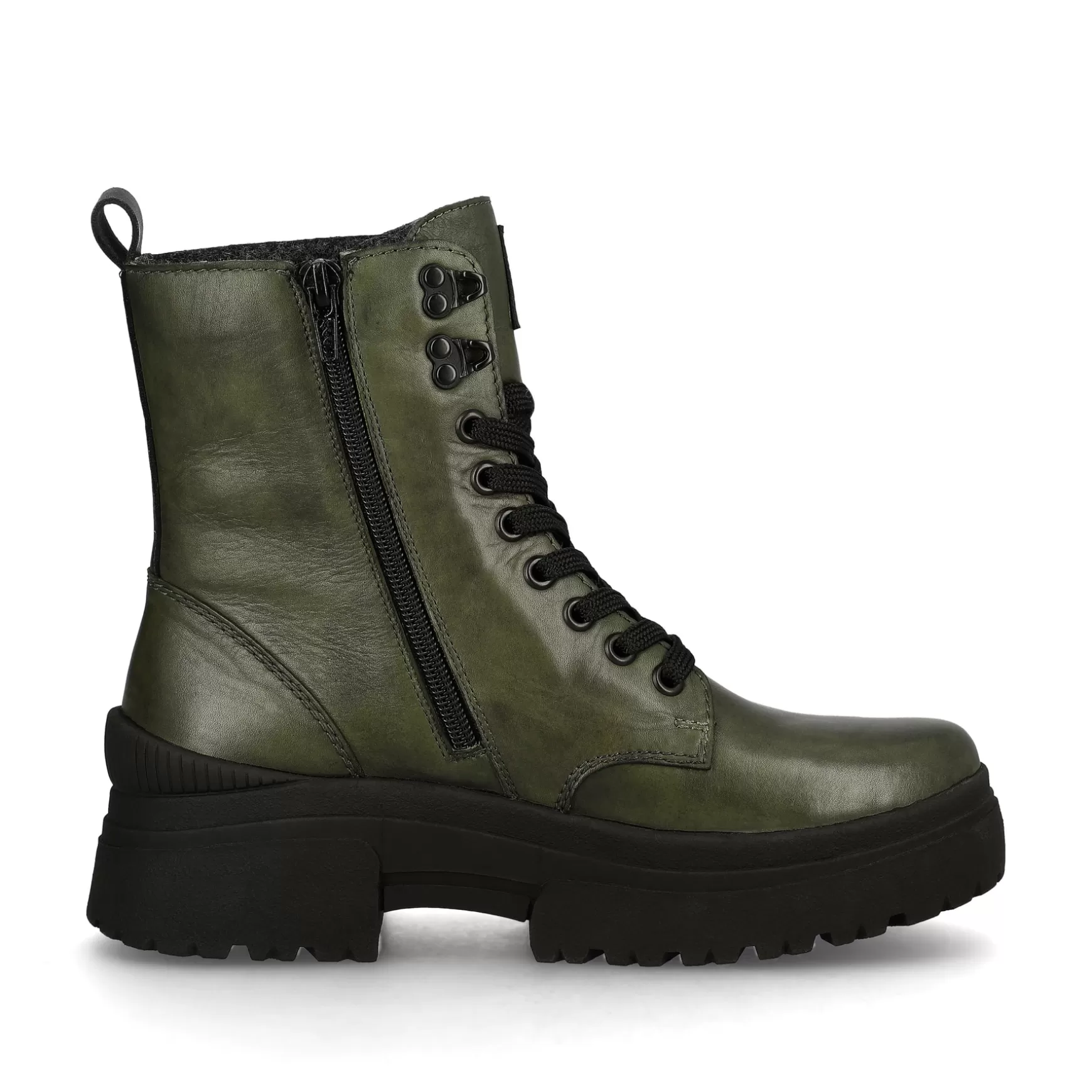 Women'S Corded Boots Army Green Black-Rieker New