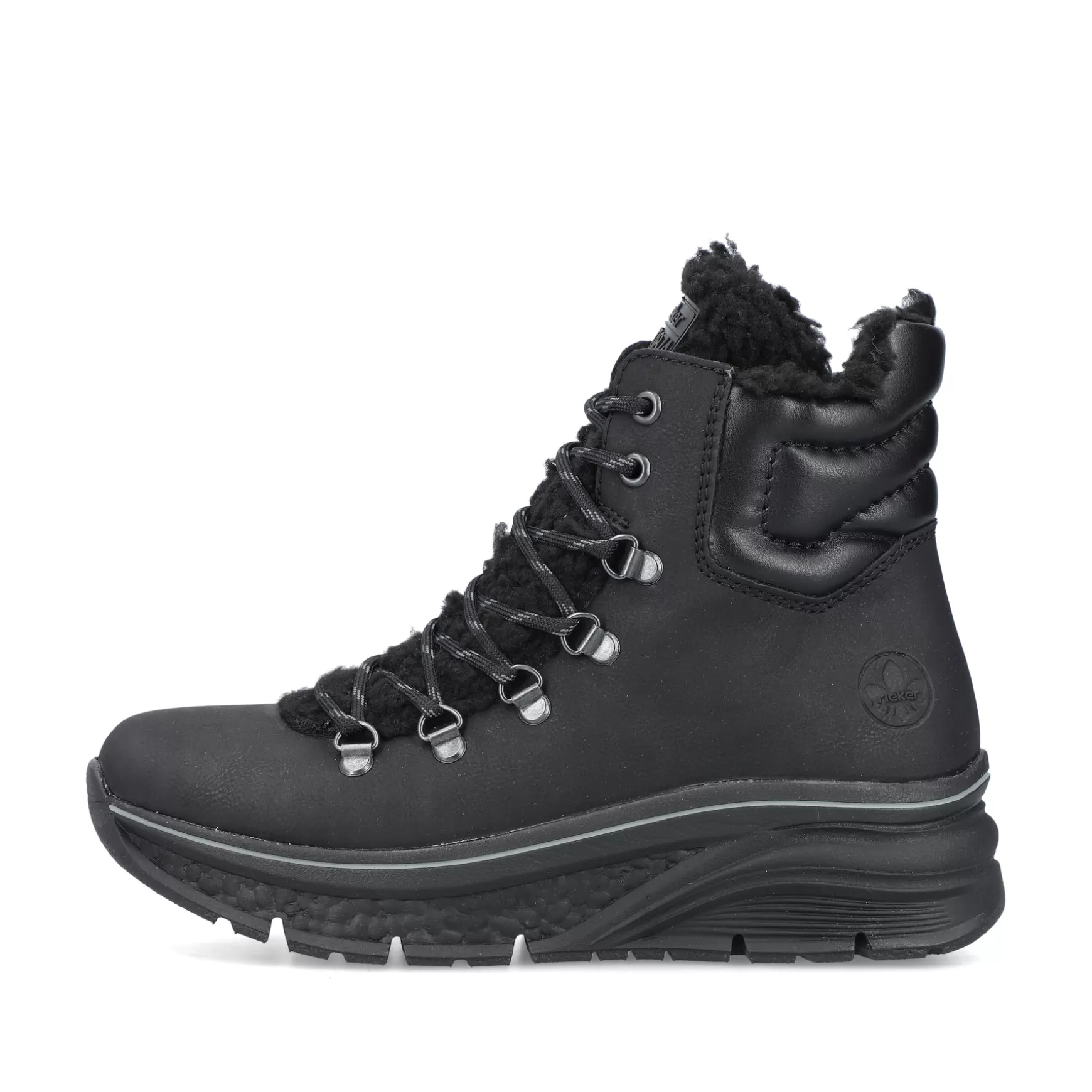 Women'S Corded Boots Asphalt Black-Rieker Shop