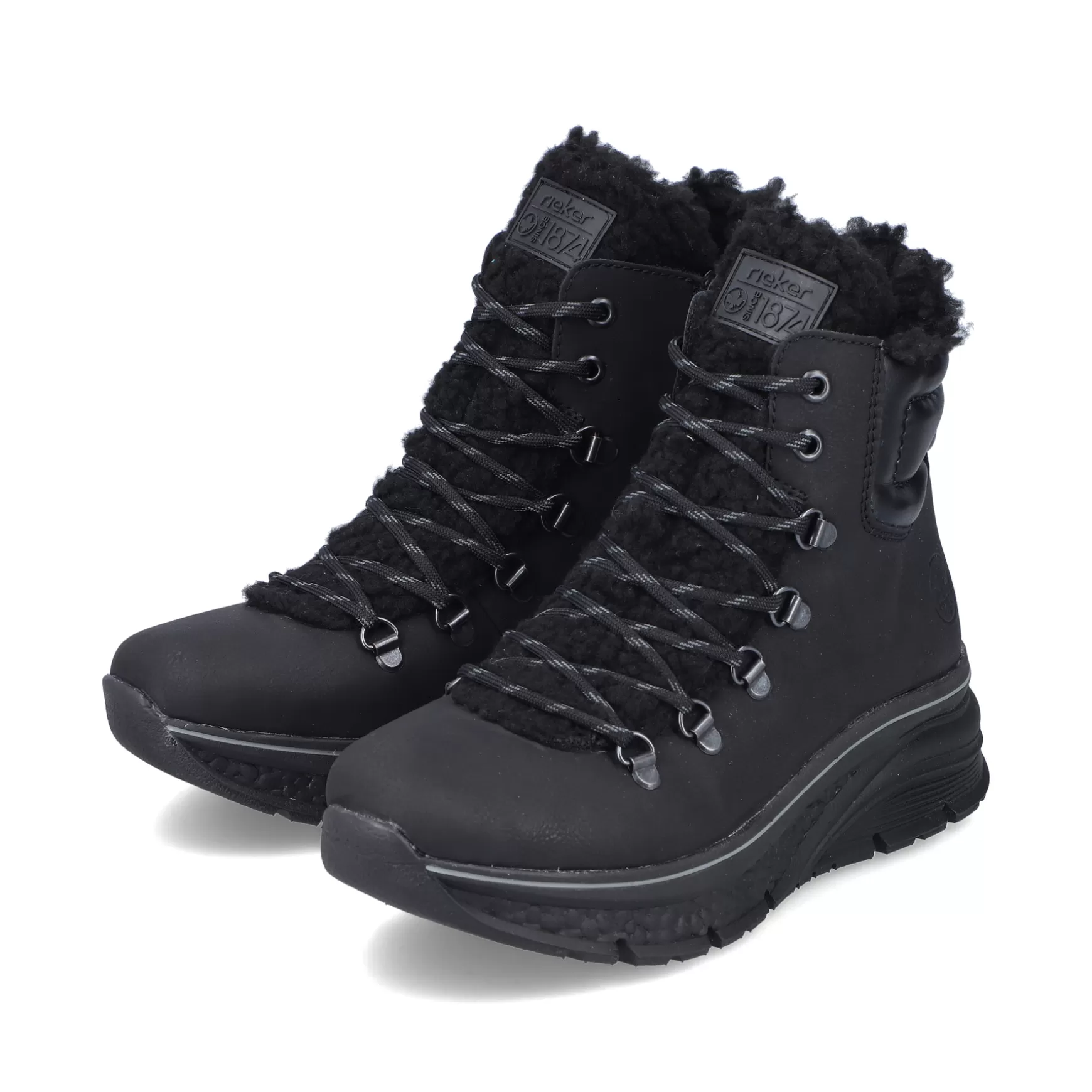 Women'S Corded Boots Asphalt Black-Rieker Shop