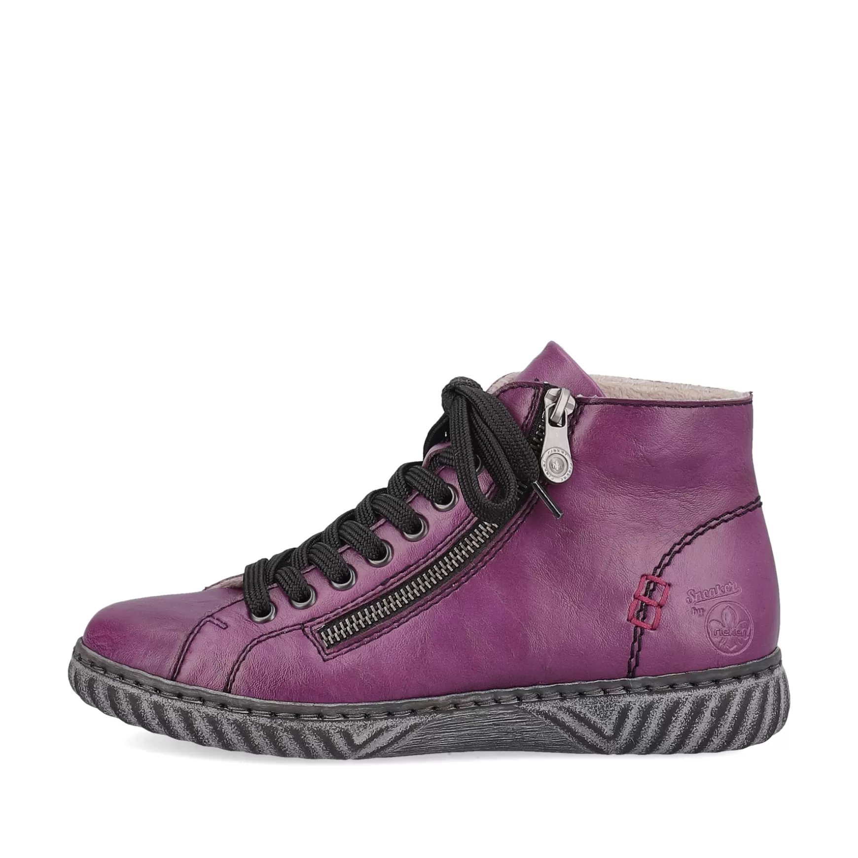 Women'S Corded Boots Aubergine-Black-Rieker Clearance